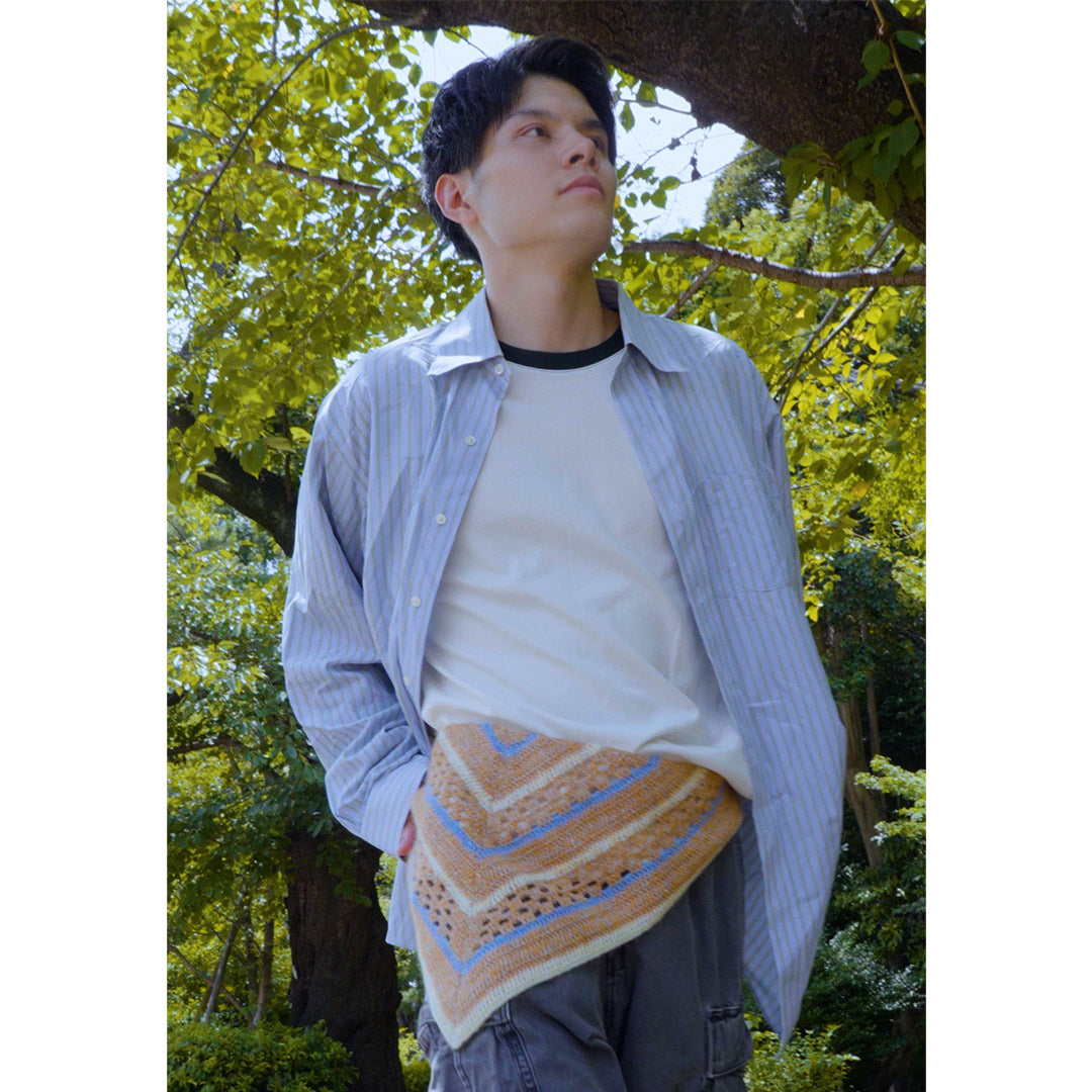 上山 蓮太郎さんと一緒に、Border Mood Scarfを編む会