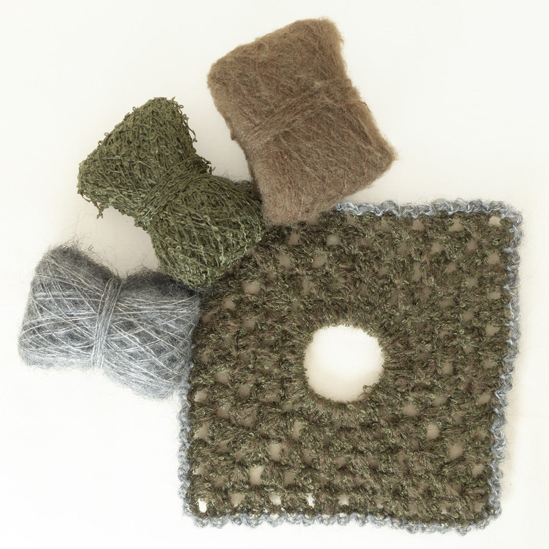 【シュシュパターン無料】Moss【セット】(森を編もう)
