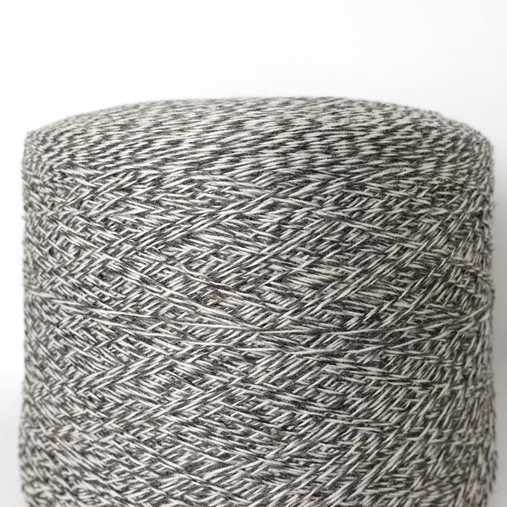〈OUTLET〉【15】-big project- 2/15 wool cashmere italy - white×gray