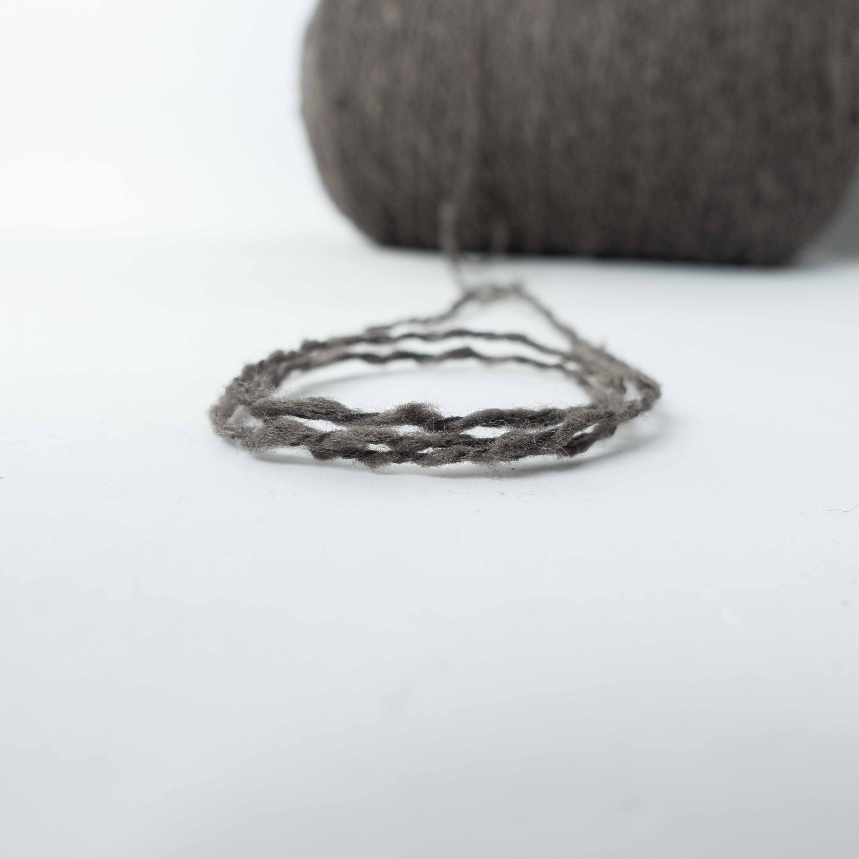 -mid project- Wool blend slub yarn - charcoal