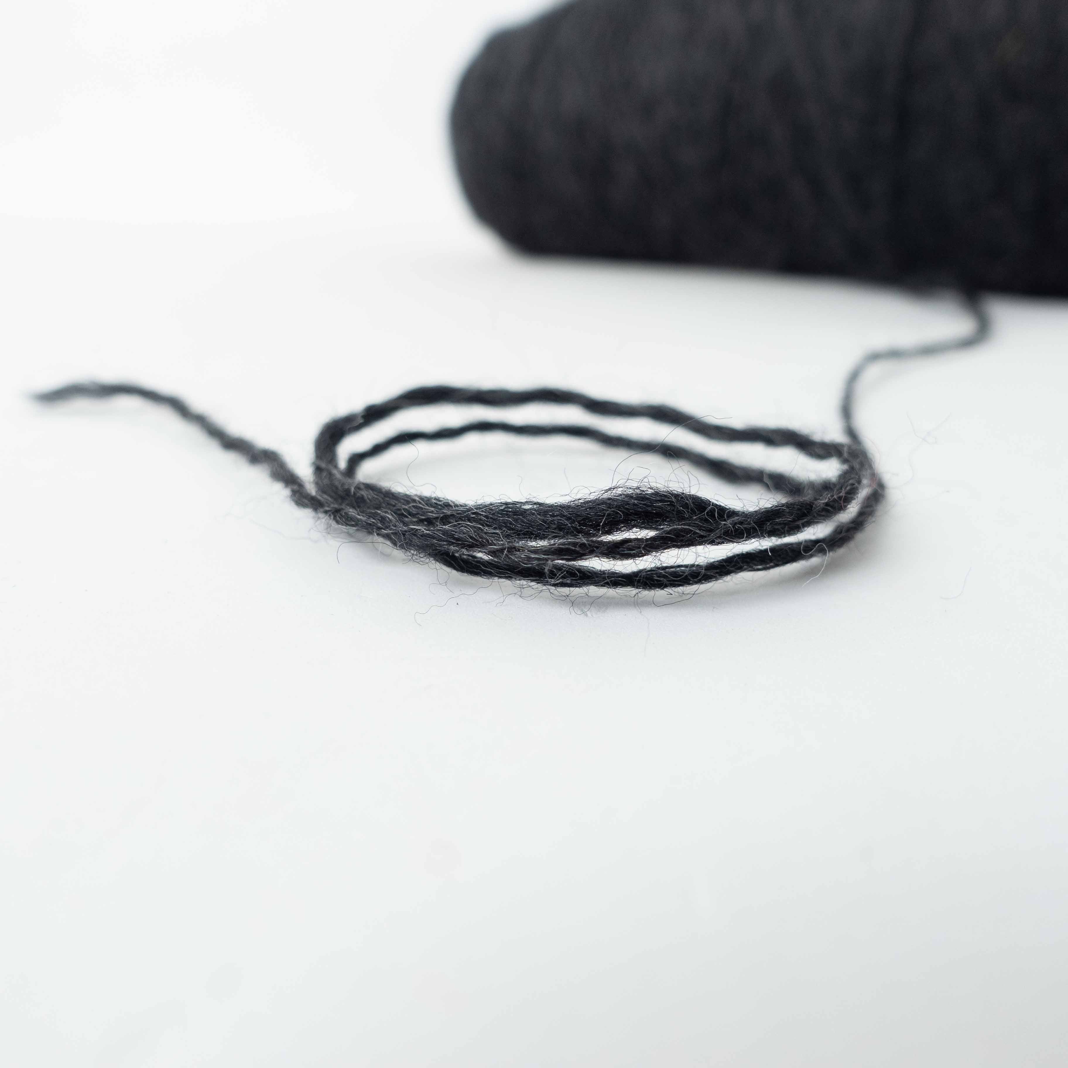 -mid project- 1/3 British wool slab robbing - charcoal