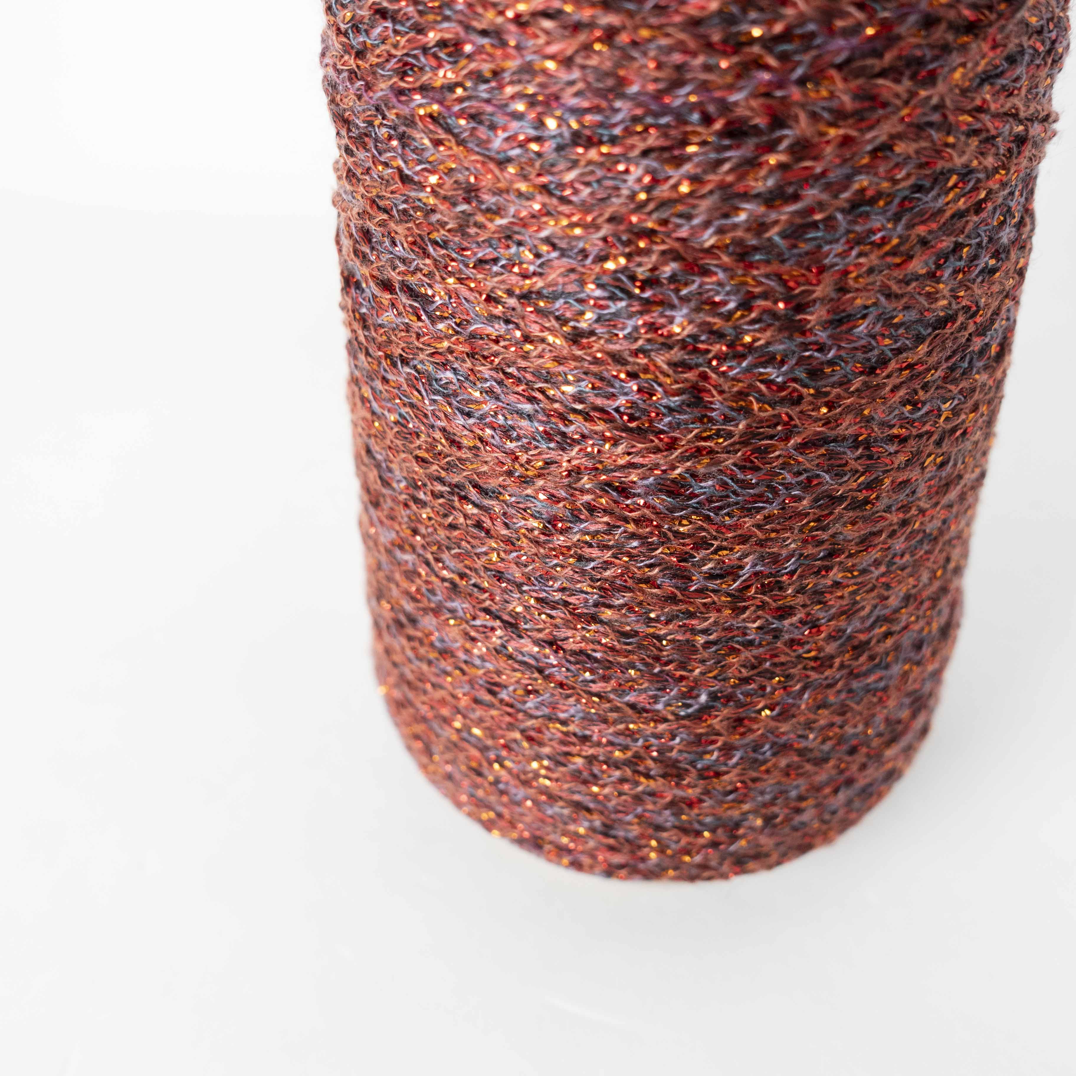 Lame twisted yarn - red×navy