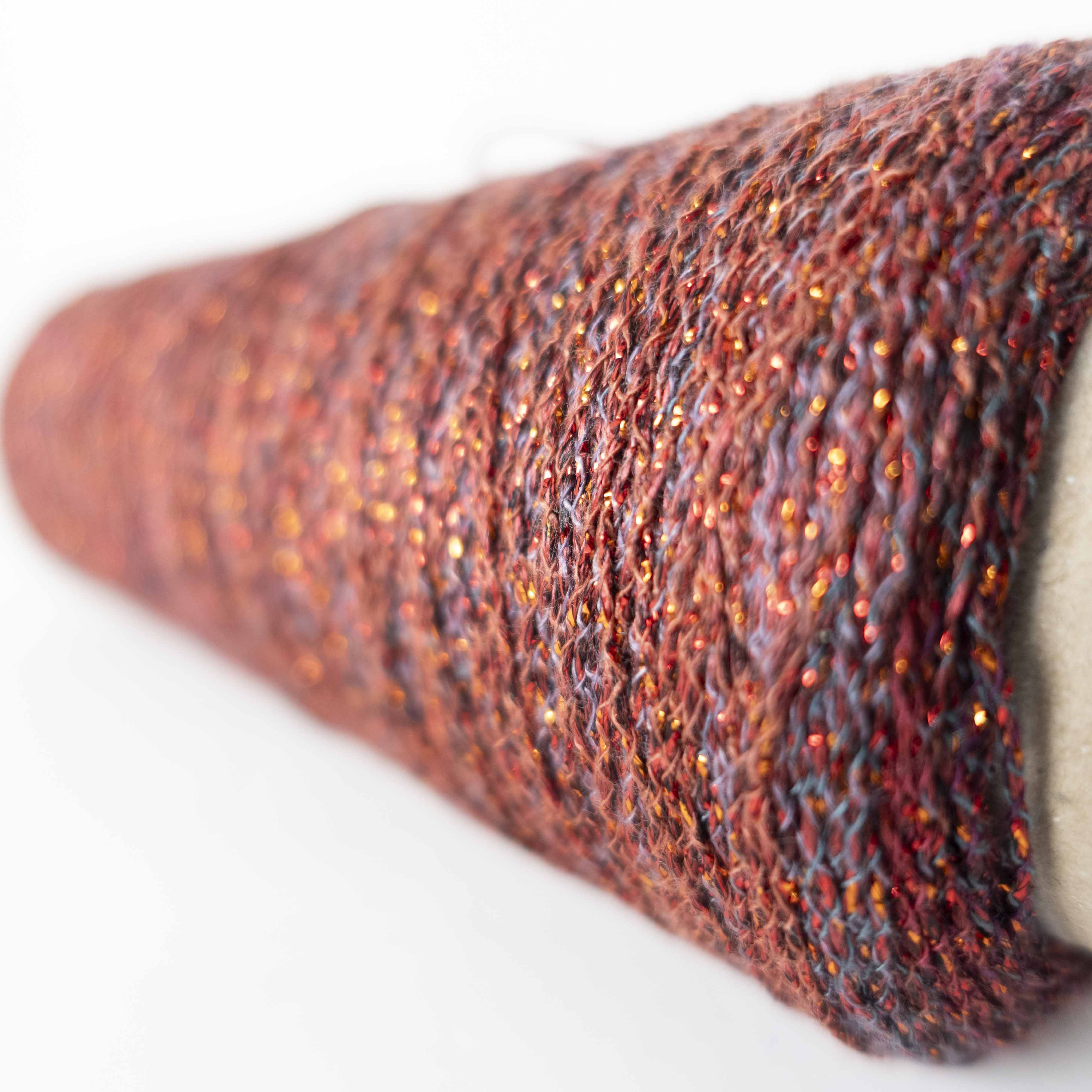 Lame twisted yarn - red×navy