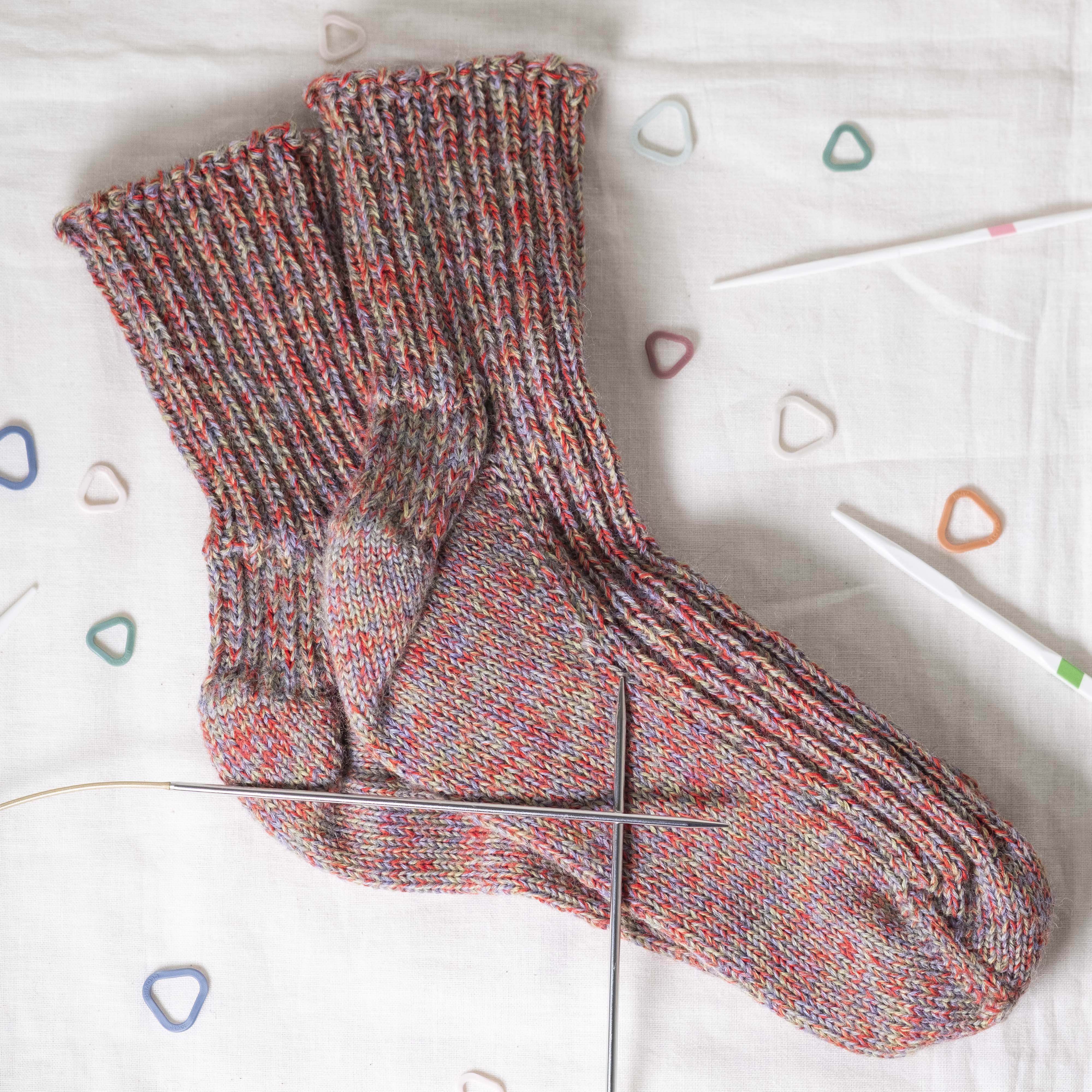 4月25日 PM|文章パターンで編む!引き揃え糸の靴下編み