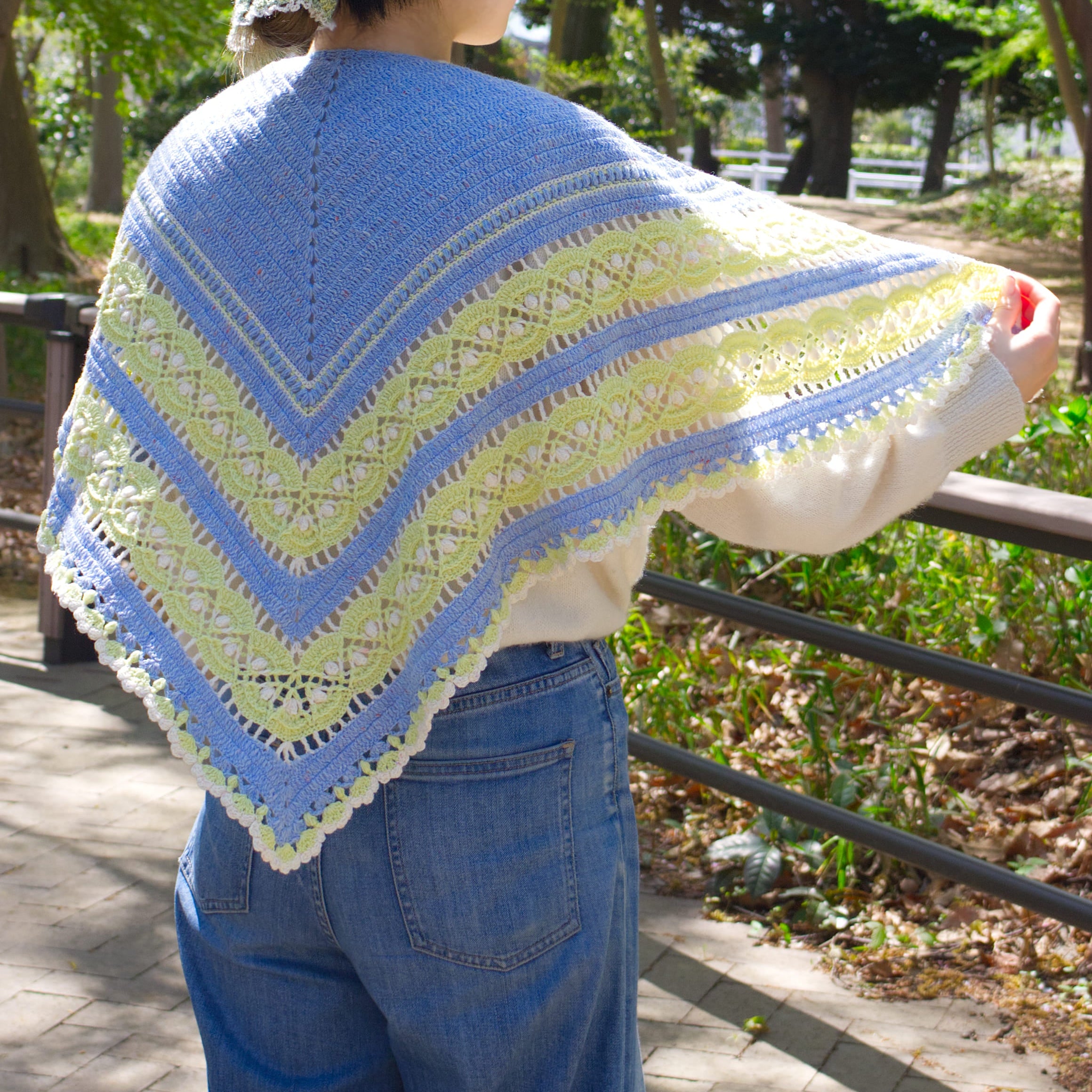 【パターン】Hiroka Shawl designed by 笠石あき(ヒロカショール)【PDF】