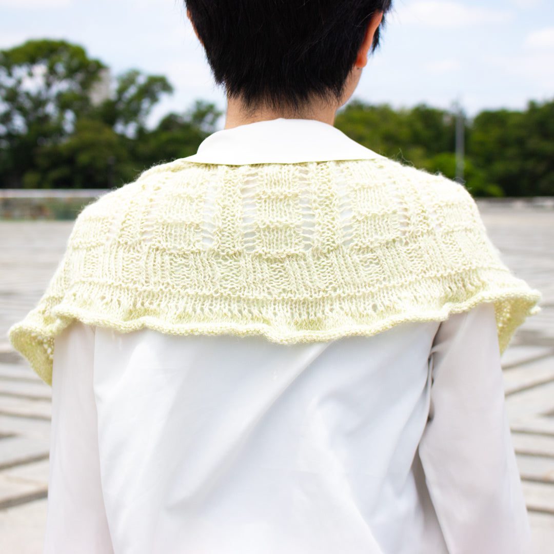 Sonnet Shawl kit knitted with WOOJI CLOTH × Tam Tam