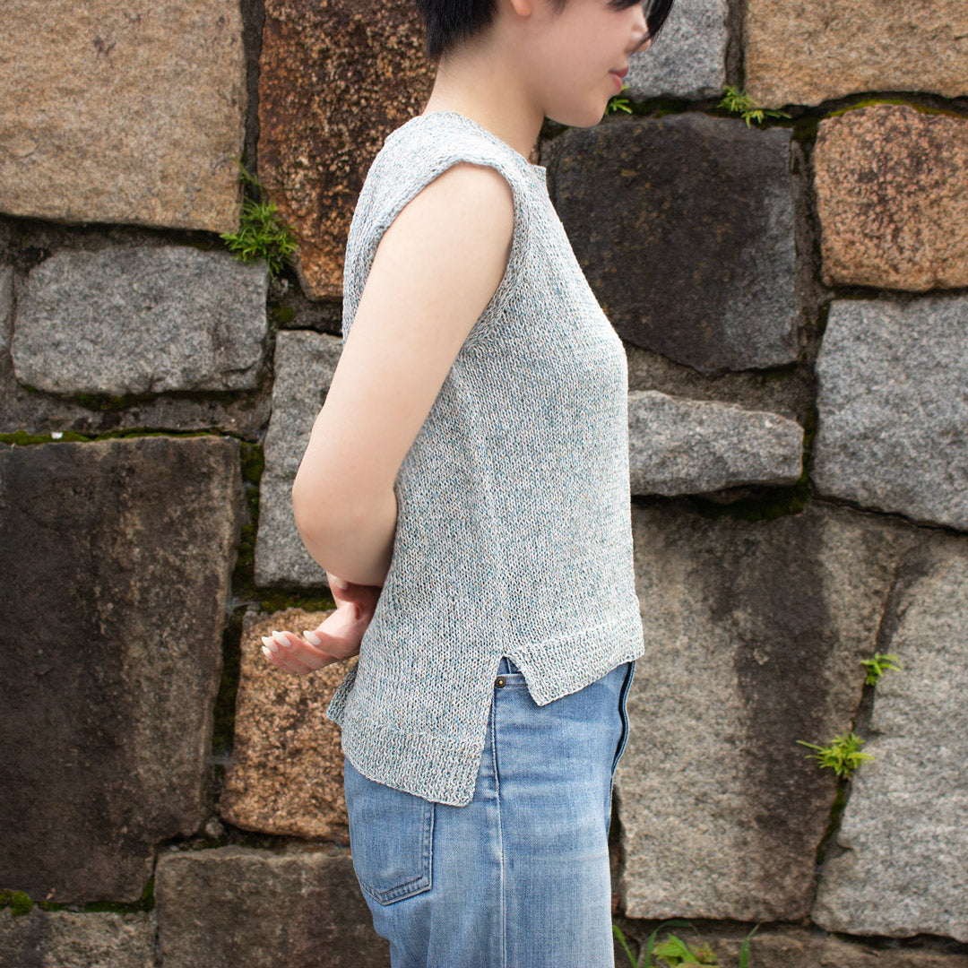 【パターン】Gardenia Sleeveless Knit designed by 気分屋にっしぃ(ガーデニア・スリーブレスニット)【PDF】【解説動画付き】