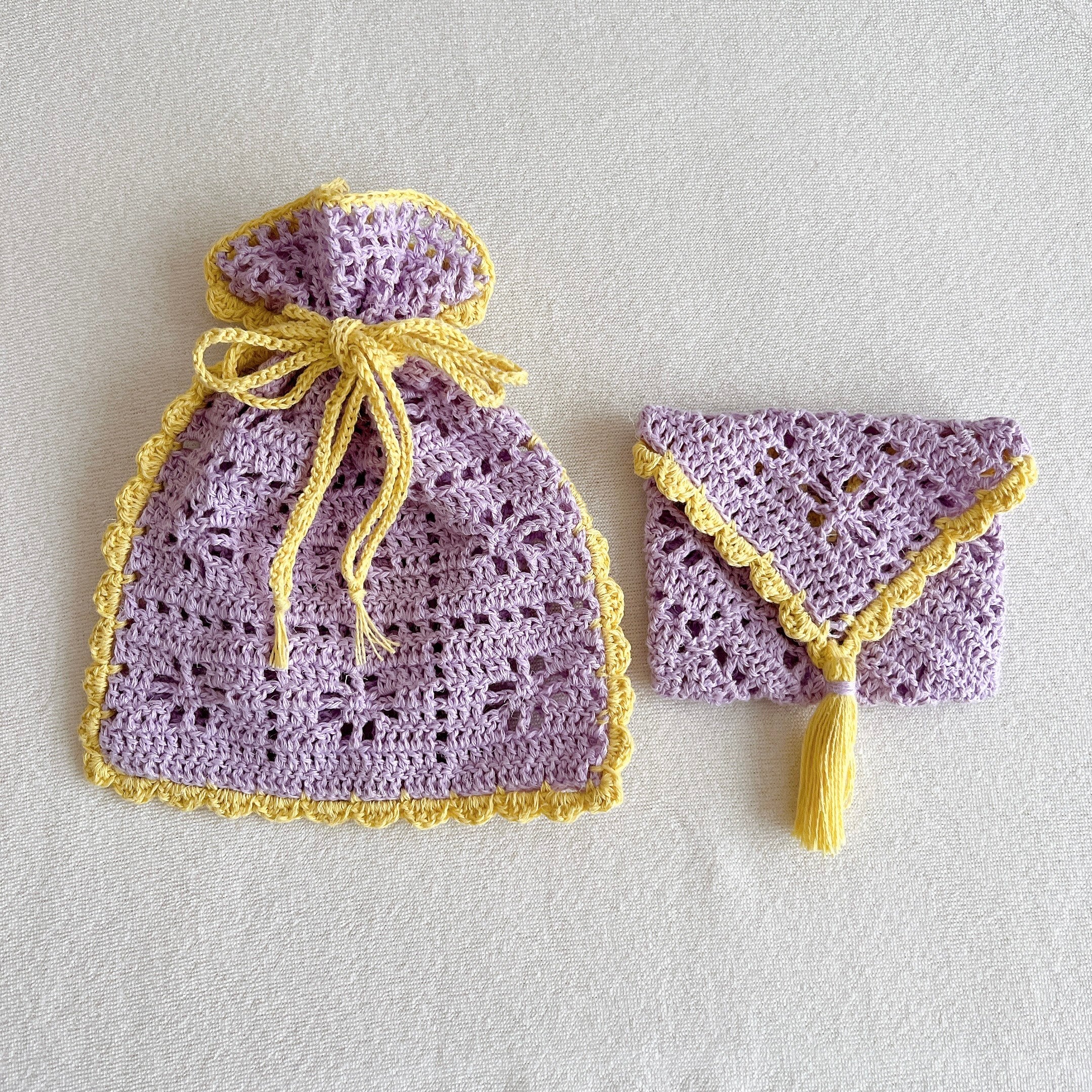 BANANA CLOTHで編むDaisy Pouch & Card Caseセット