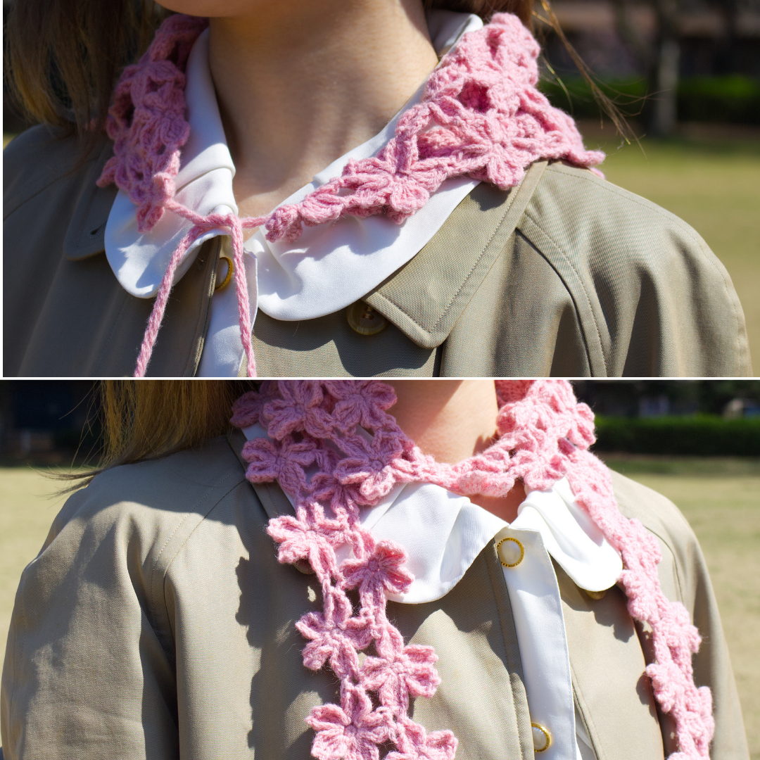 Moo Mooで編む、Sakura Babushka & Scarfセット