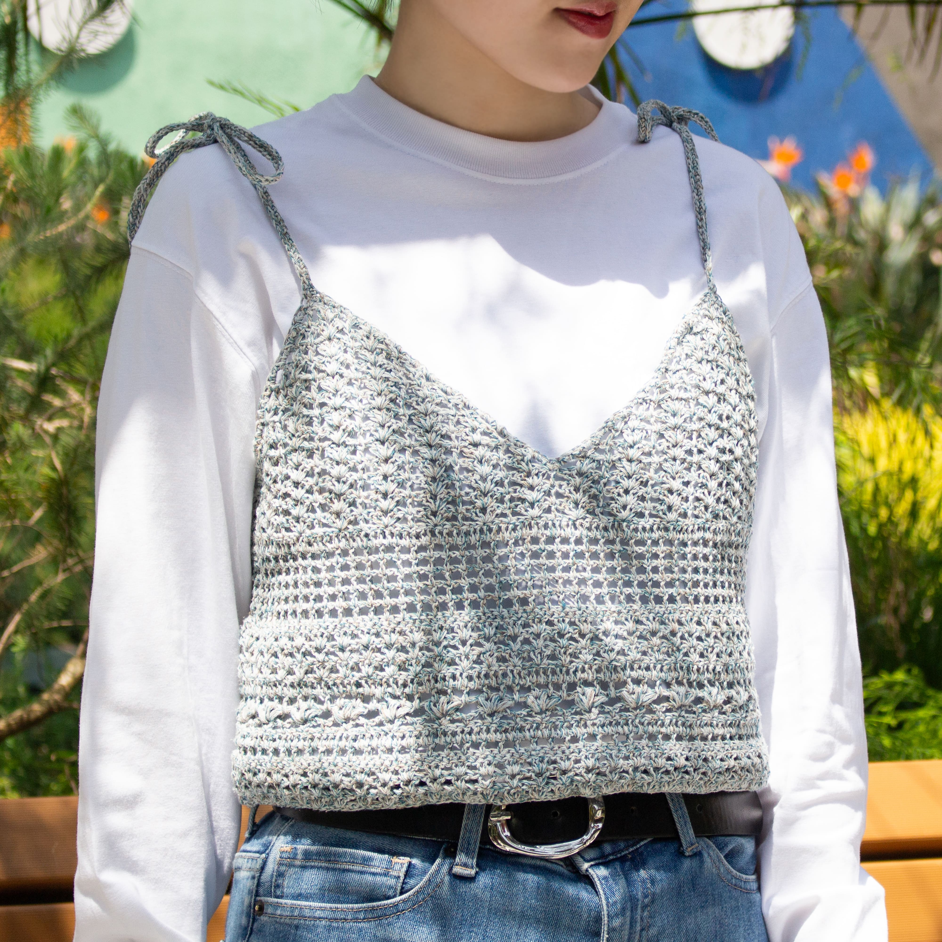 ワシシルクで編む、Annabelle Bustier designed by 気分屋にっしぃセット(ビスチェ)