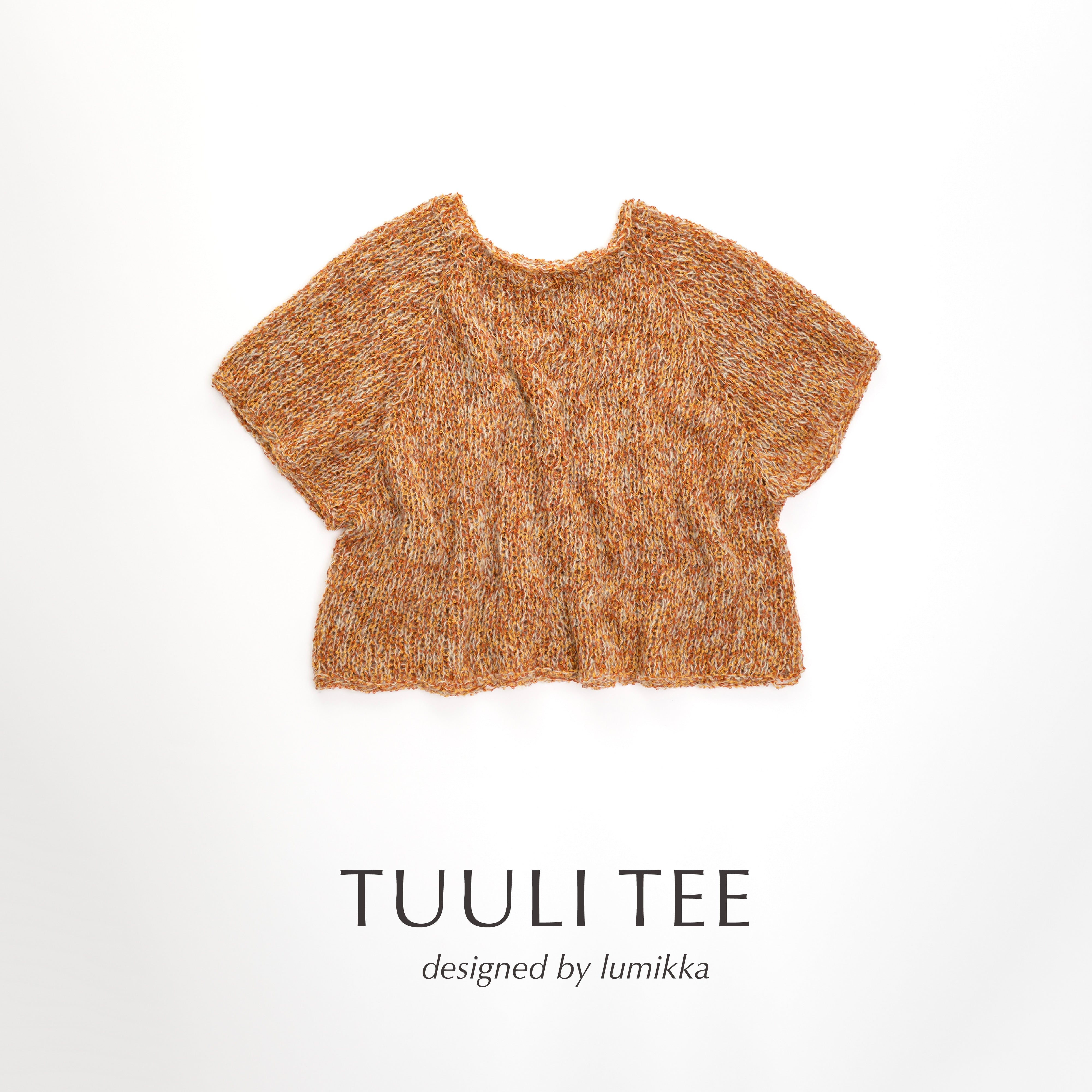 【文章パターン】TUULI TEE designed by lumikka（トゥーリティー）【PDF】