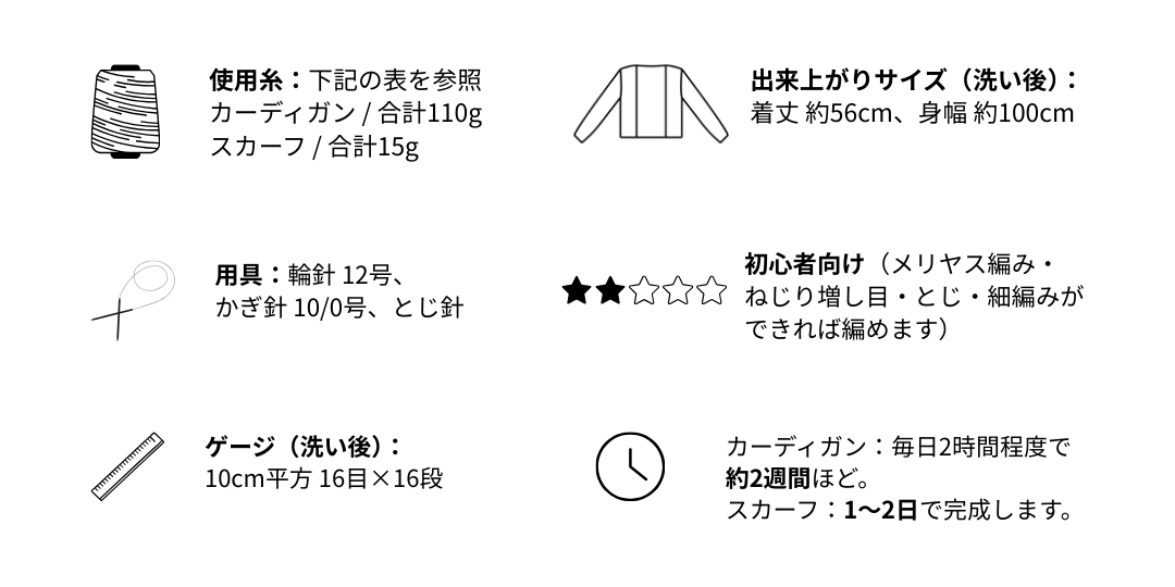 【パターン】Classic Canvas Cardigan（カーディガン）【PDF】