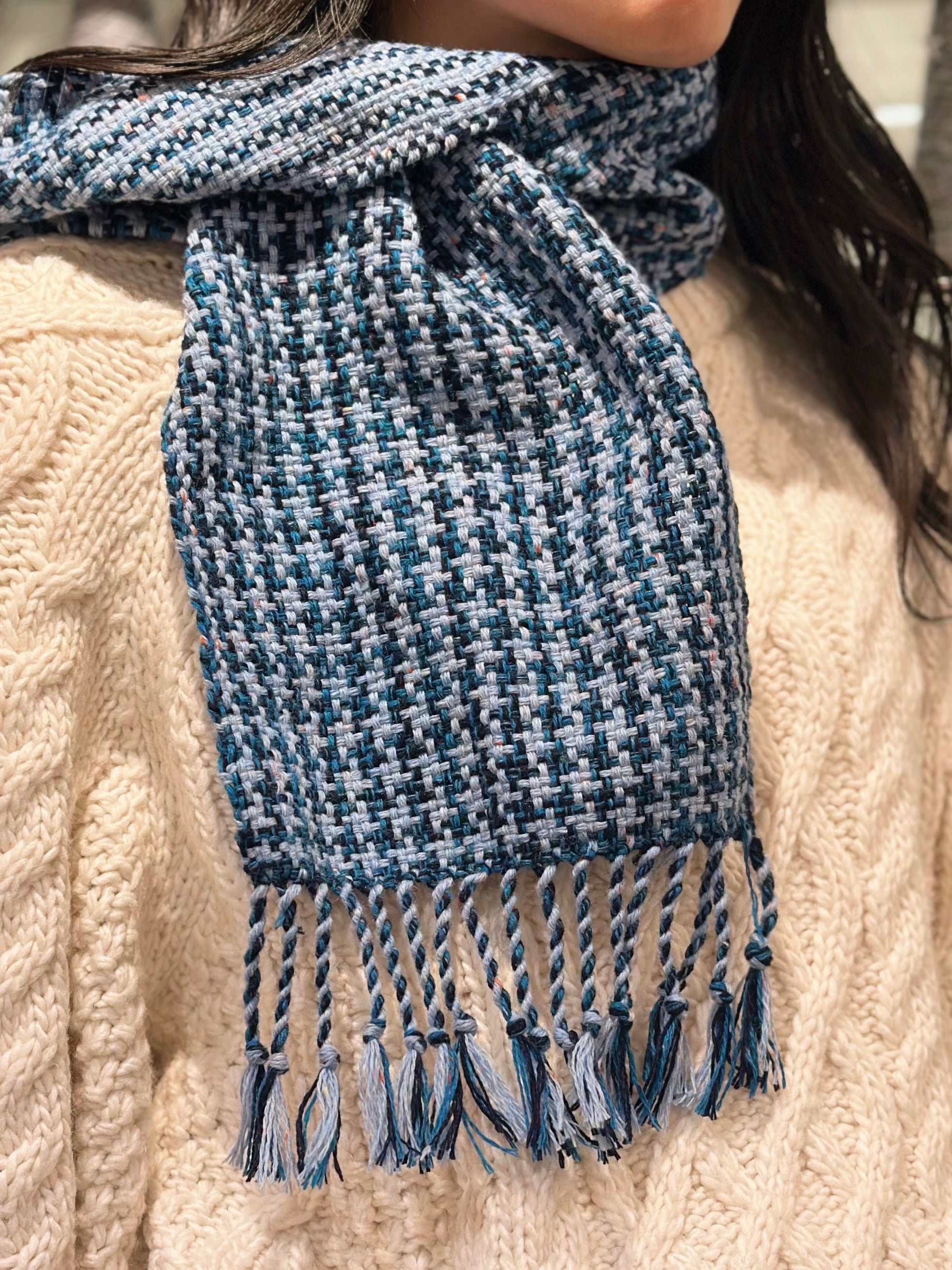 2月13日・2月14日｜annita artworksさんと作る、卓上織り機で千鳥格子のマフラーを織るワークショップ