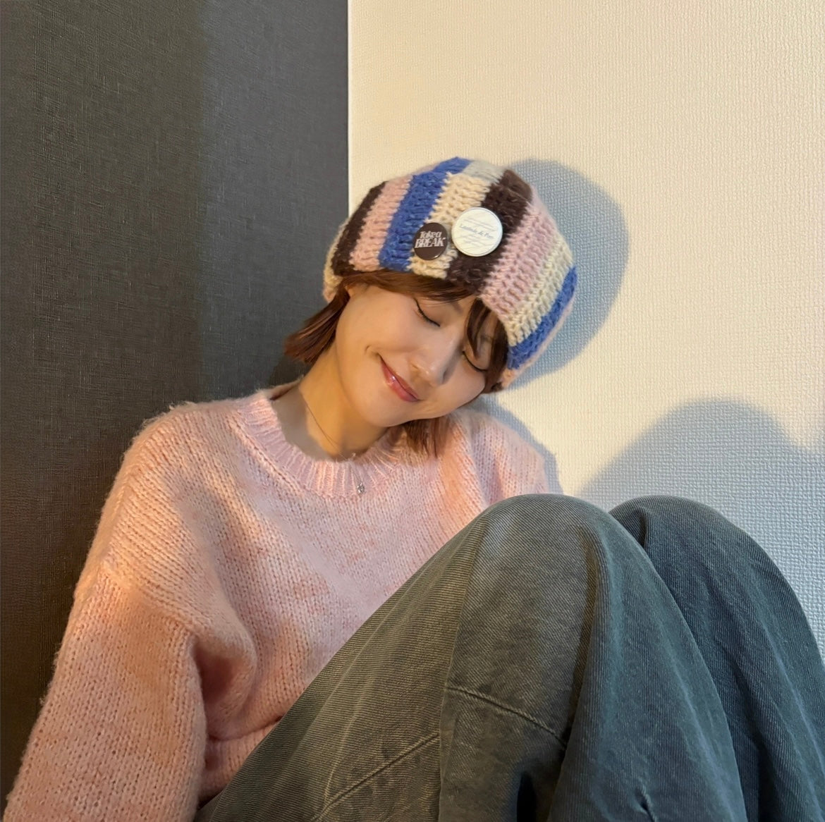 【期間限定受注】pori cuffed beanie collection - 02 Cocoa macaron