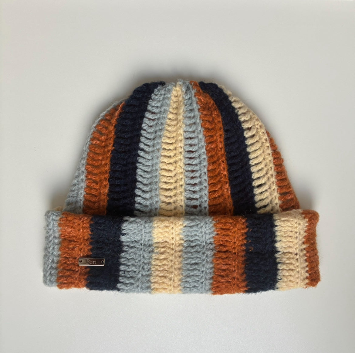 【期間限定受注】pori cuffed beanie collection - 01 Blue biscuit