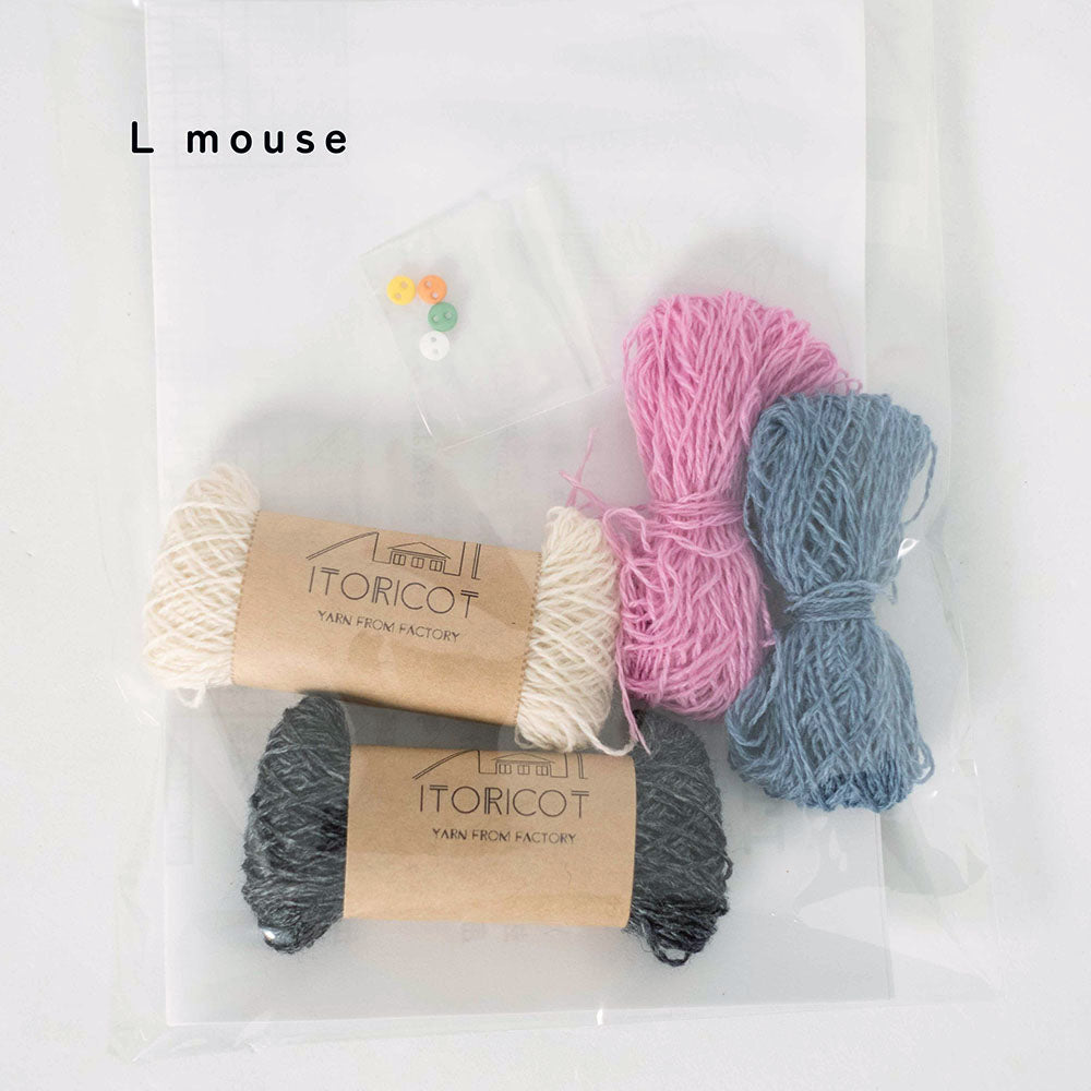 [New color!] Itoriko original Aran pattern doll sweater &lt;Kit with knitting diagram&gt; - vol.2