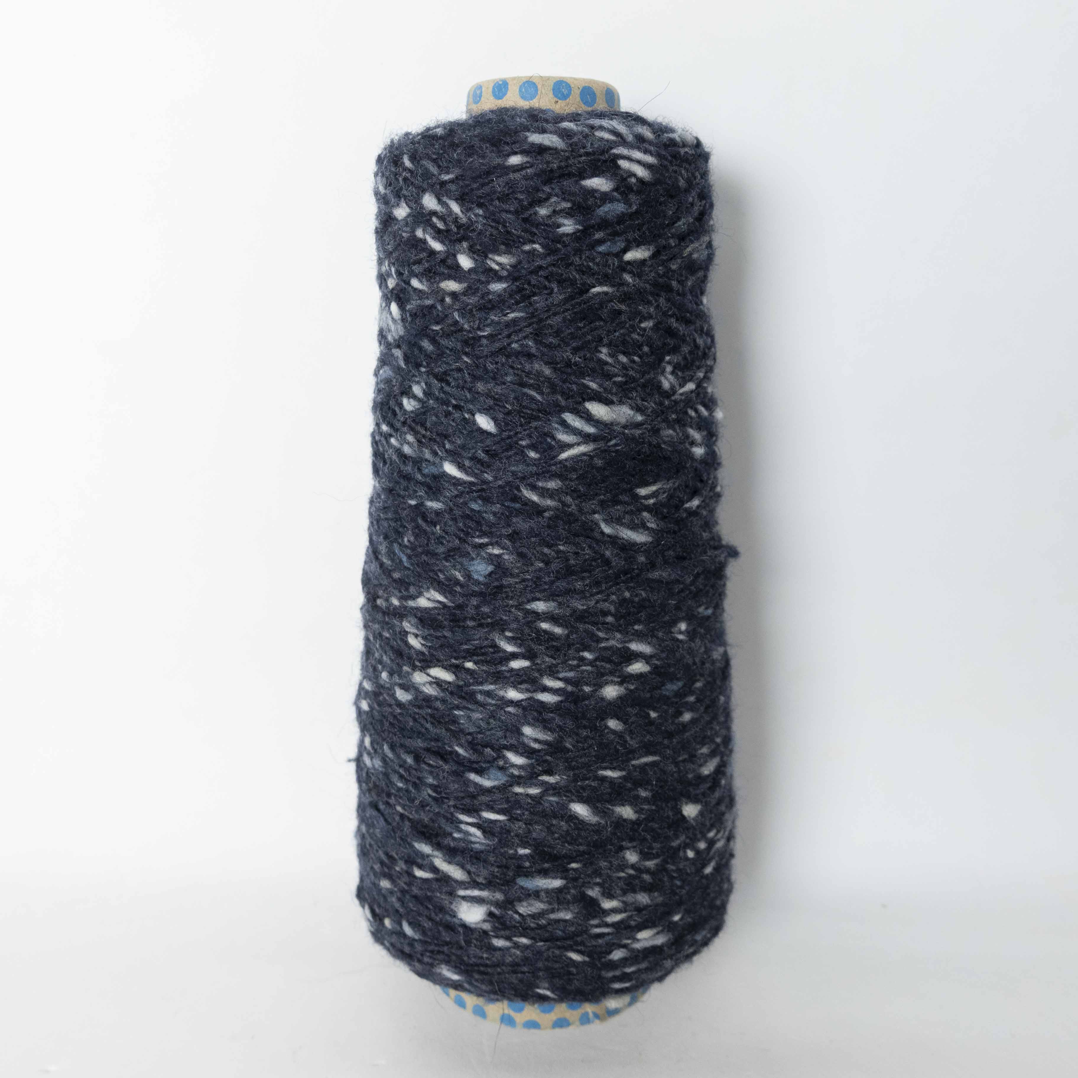 ツイストネップウール - navy mix