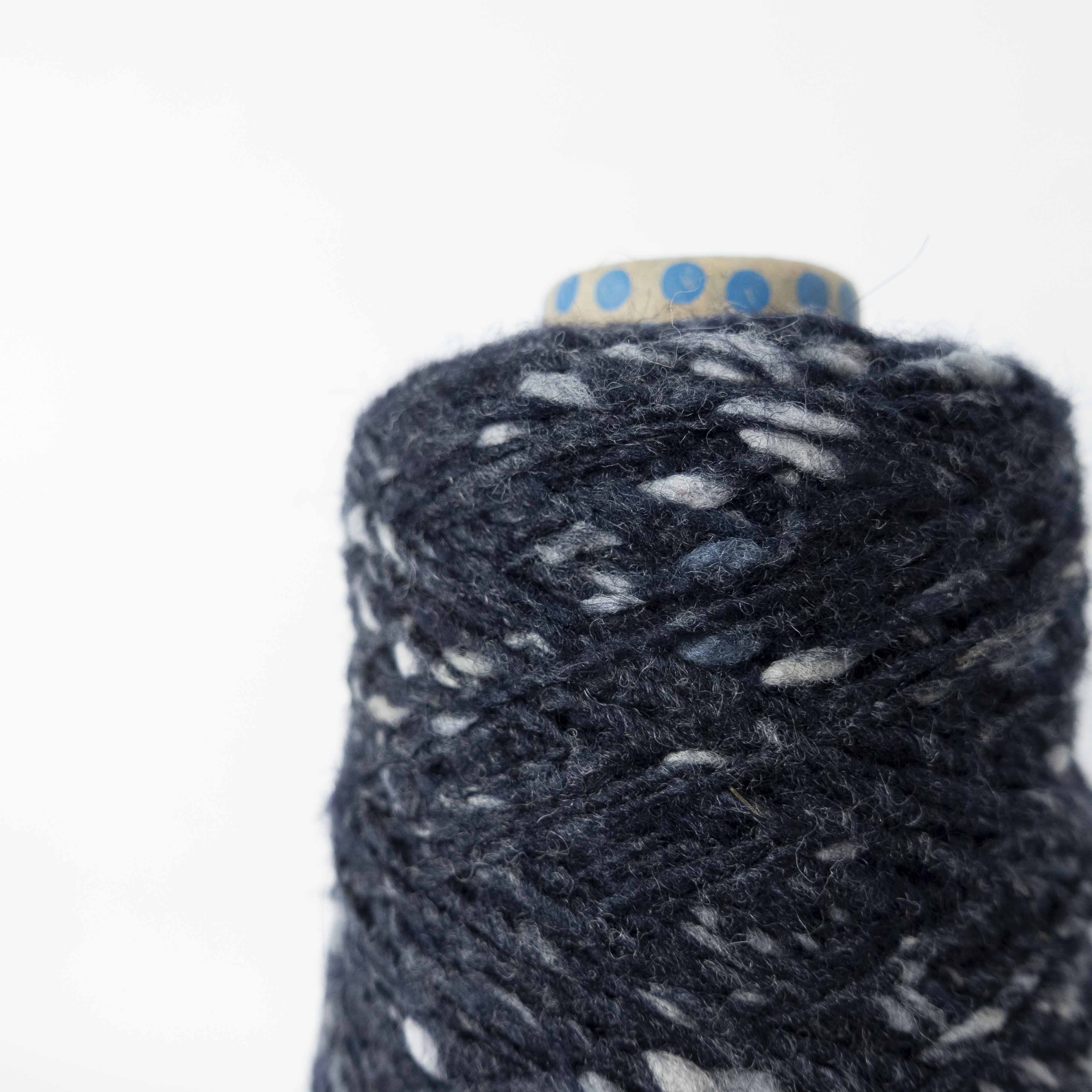 ツイストネップウール - navy mix