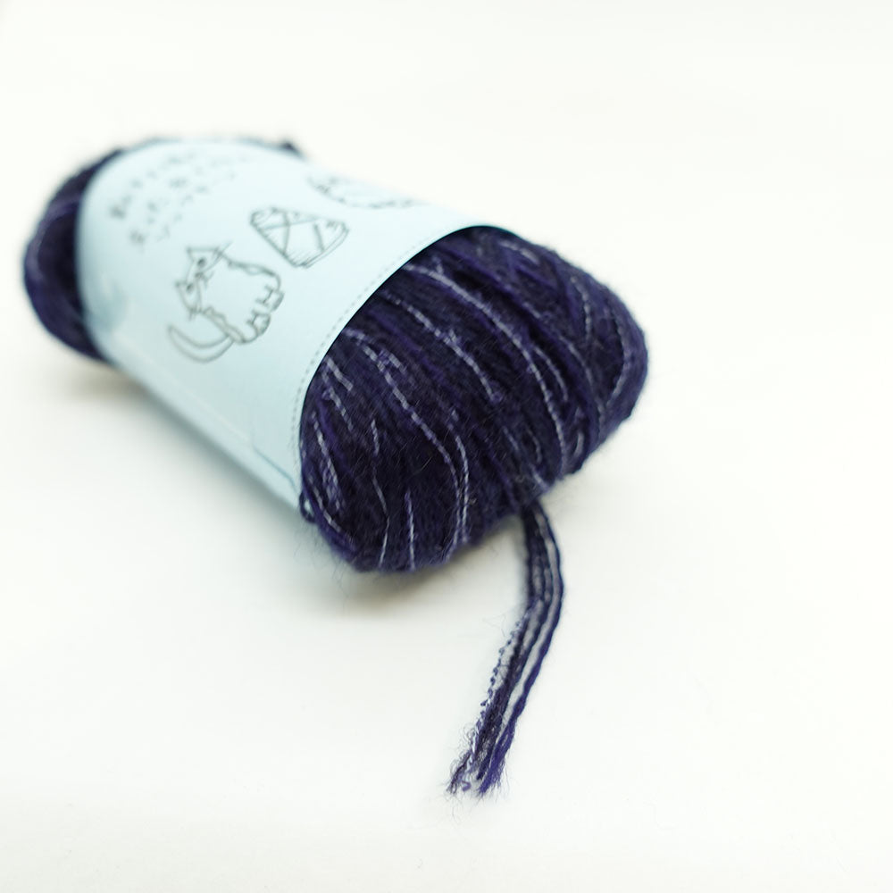 [Limited to one item] Set of 10 small rolls of sock yarn - Blue Spotted Cat (BLACK series)