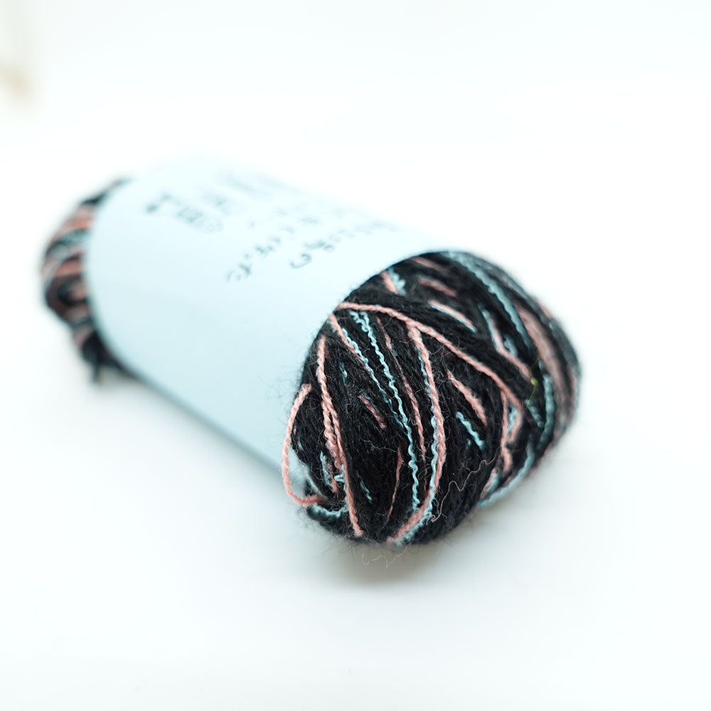 [Limited to one item] Set of 10 small rolls of sock yarn - Small back view (BLACK series)