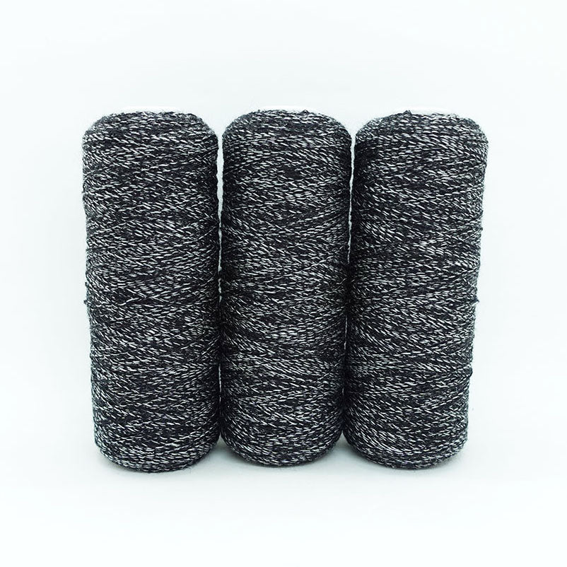 FACTORY YARN Trial 3-Piece Set - Sesame Salt (Wool-like) (with glitter)