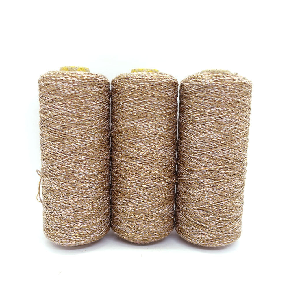 FACTORY YARN・お試し3本セット - 木もれ日のきらめき（コットン系）（ラメ入り）