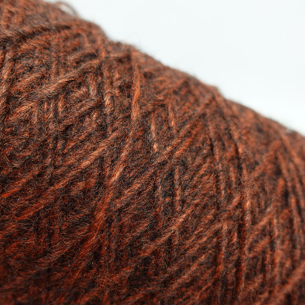 [Only one available] -mid project- 1/2 Spanish Merino Roving - orange browny