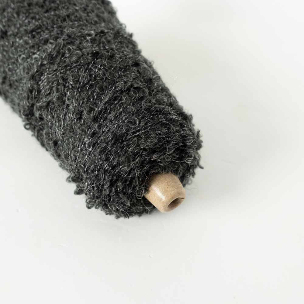 1/6 Mohair Blend Boucle - White x Black