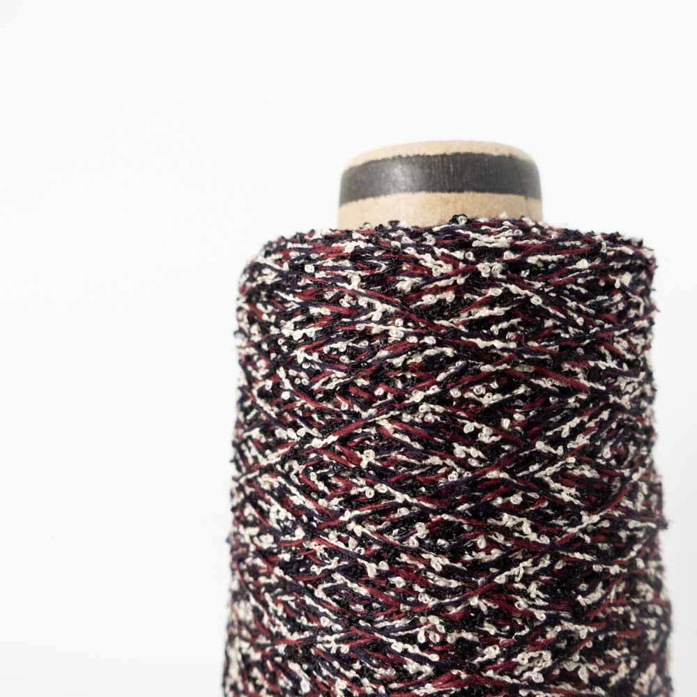 1/5 Tweed Boucle - Wine x Navy