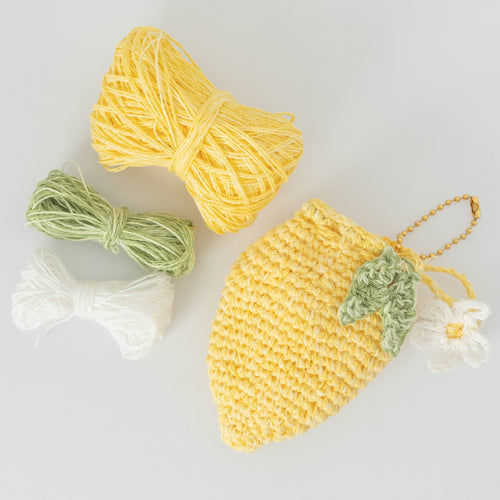 【パターン＋糸】Lemon Mini Pouch Charm Kit【ミニポーチチャームキット】