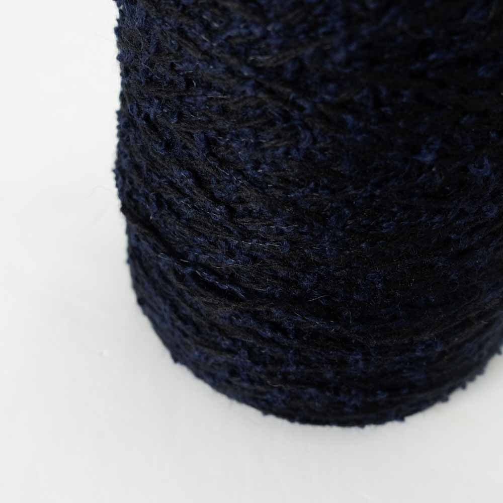 Wool pile - navy x black