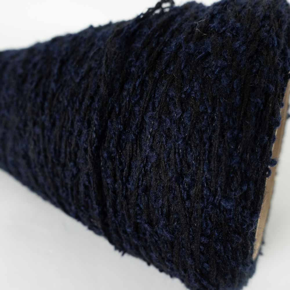 Wool pile - navy x black