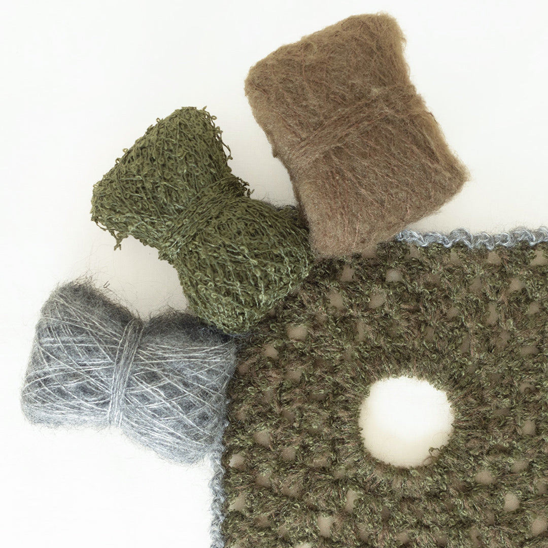 【シュシュパターン無料】Moss【セット】（森を編もう）