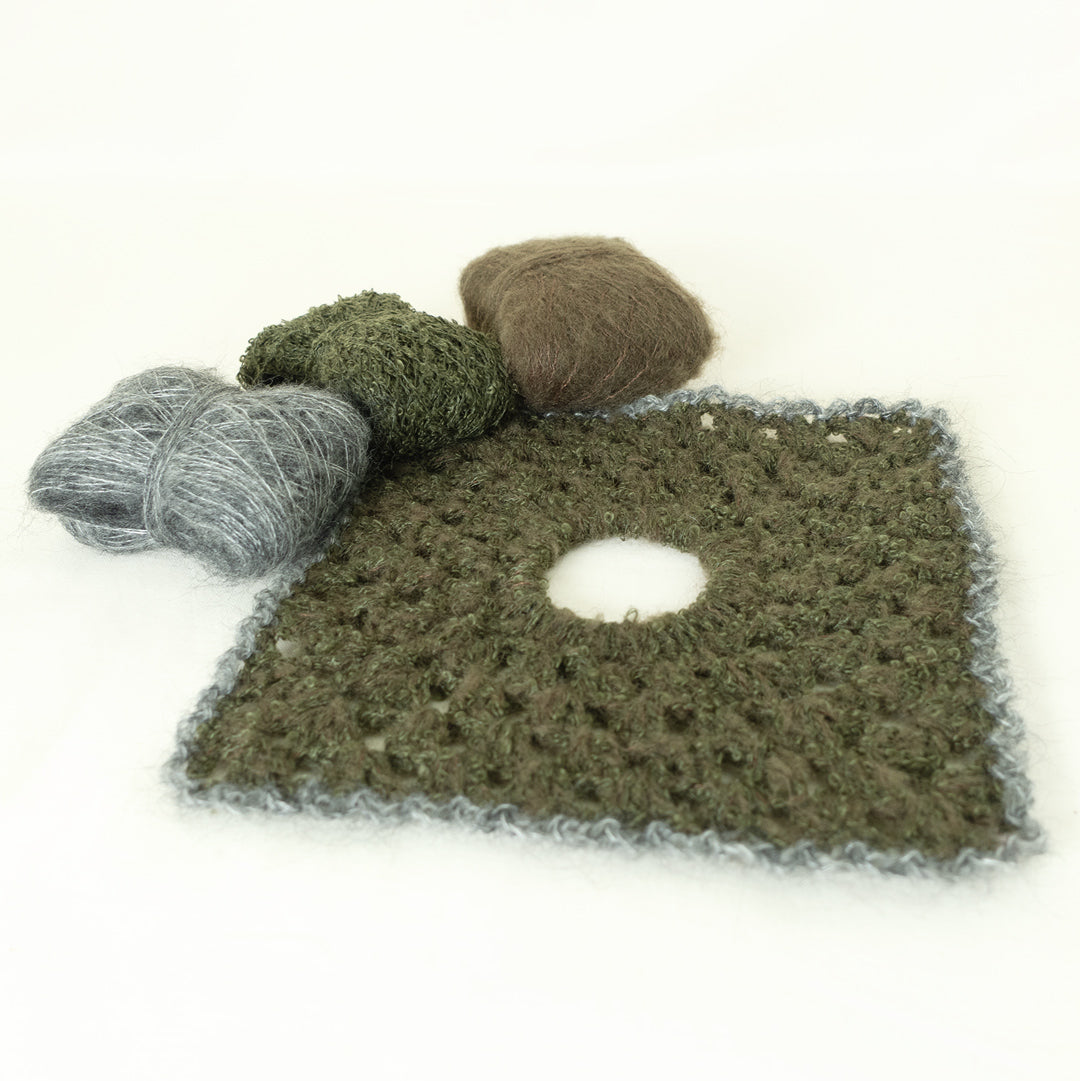 【シュシュパターン無料】Moss【セット】（森を編もう）