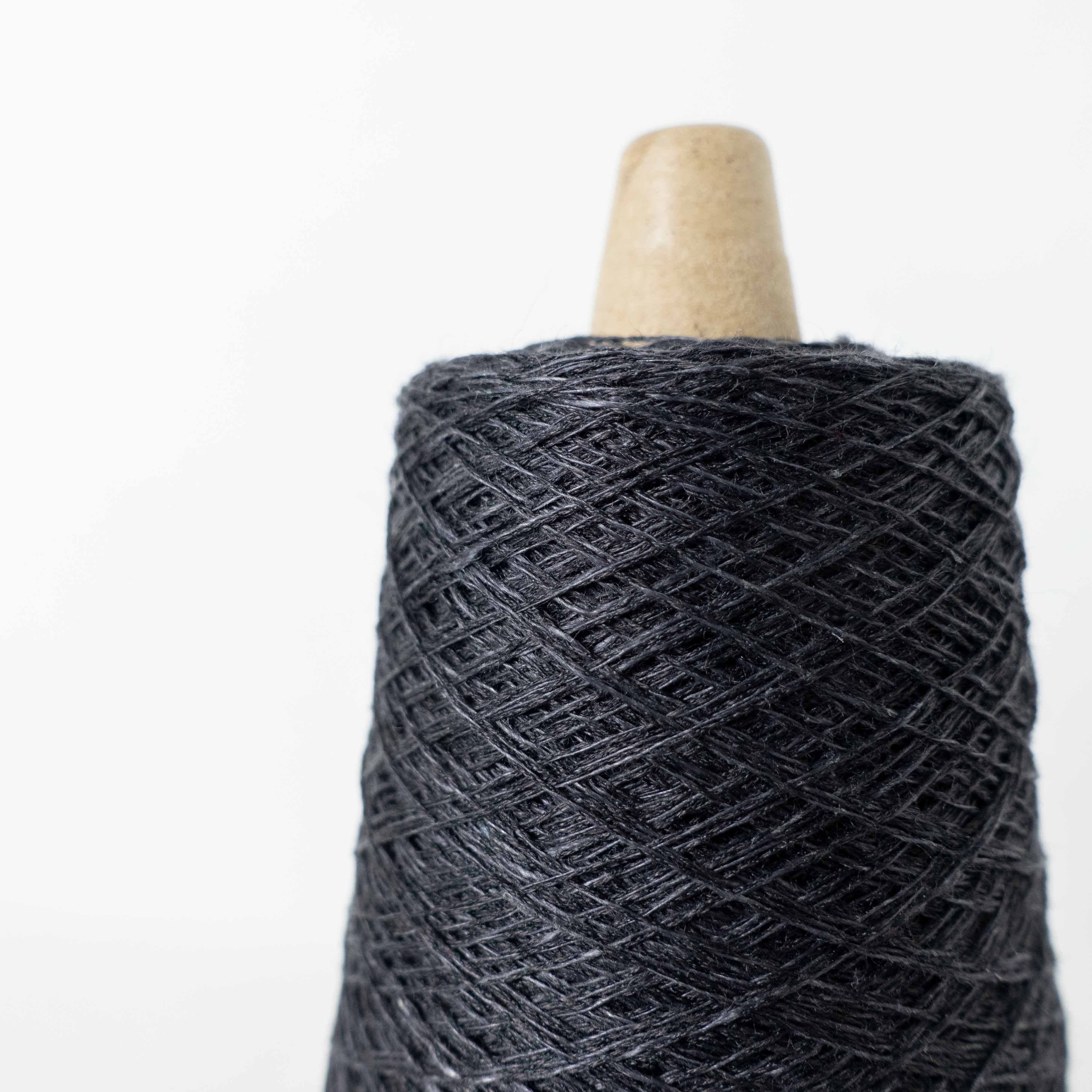 Fine linen silk blend - navy mix