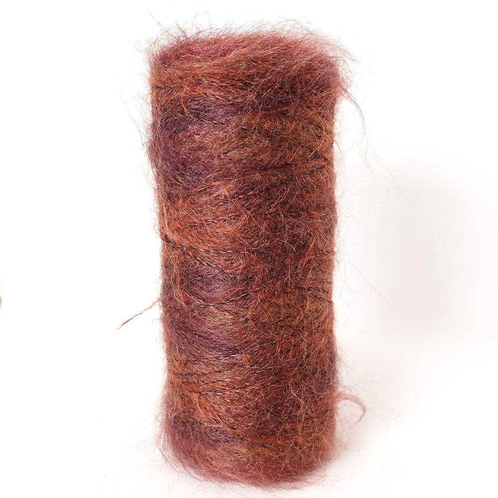 1/3 Gradient mohair - brown pink kasuri