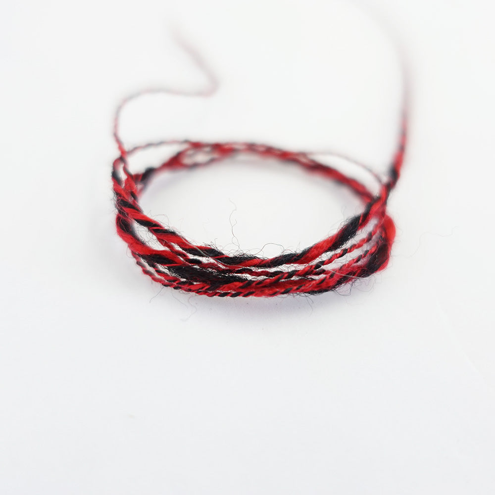 -mid project- 1/5 wool acrylic - red line