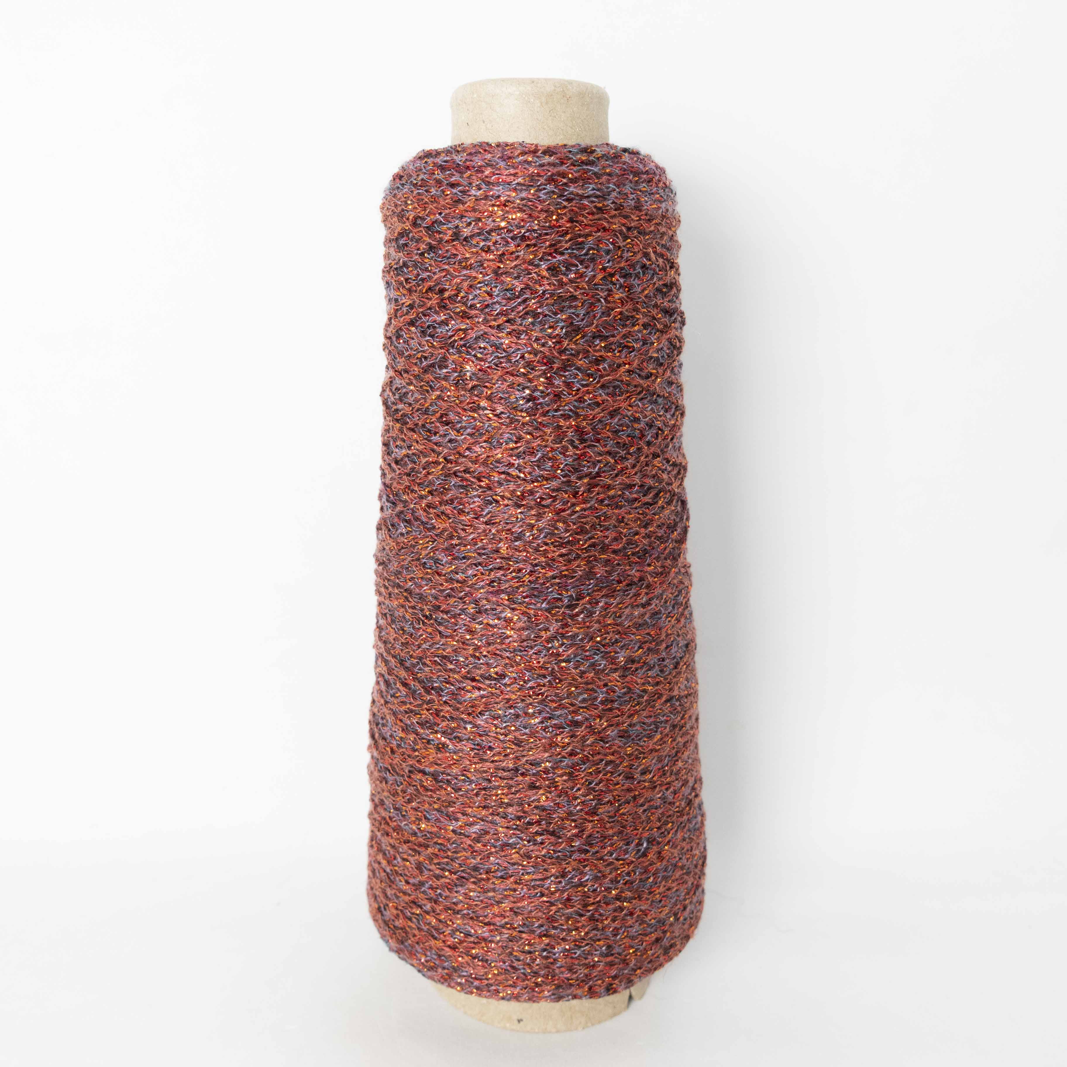 Lame twisted yarn - red×navy
