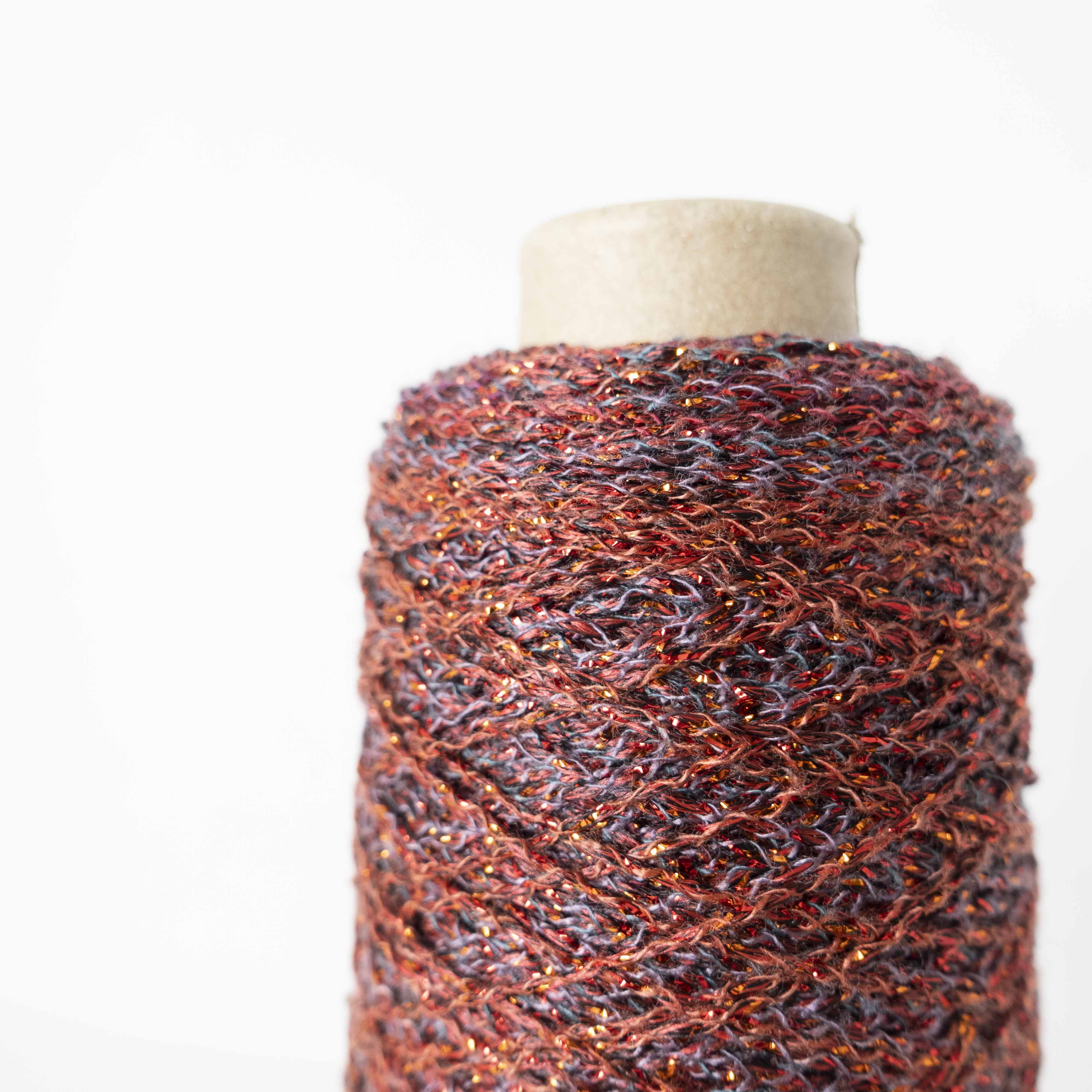 Lame twisted yarn - red×navy