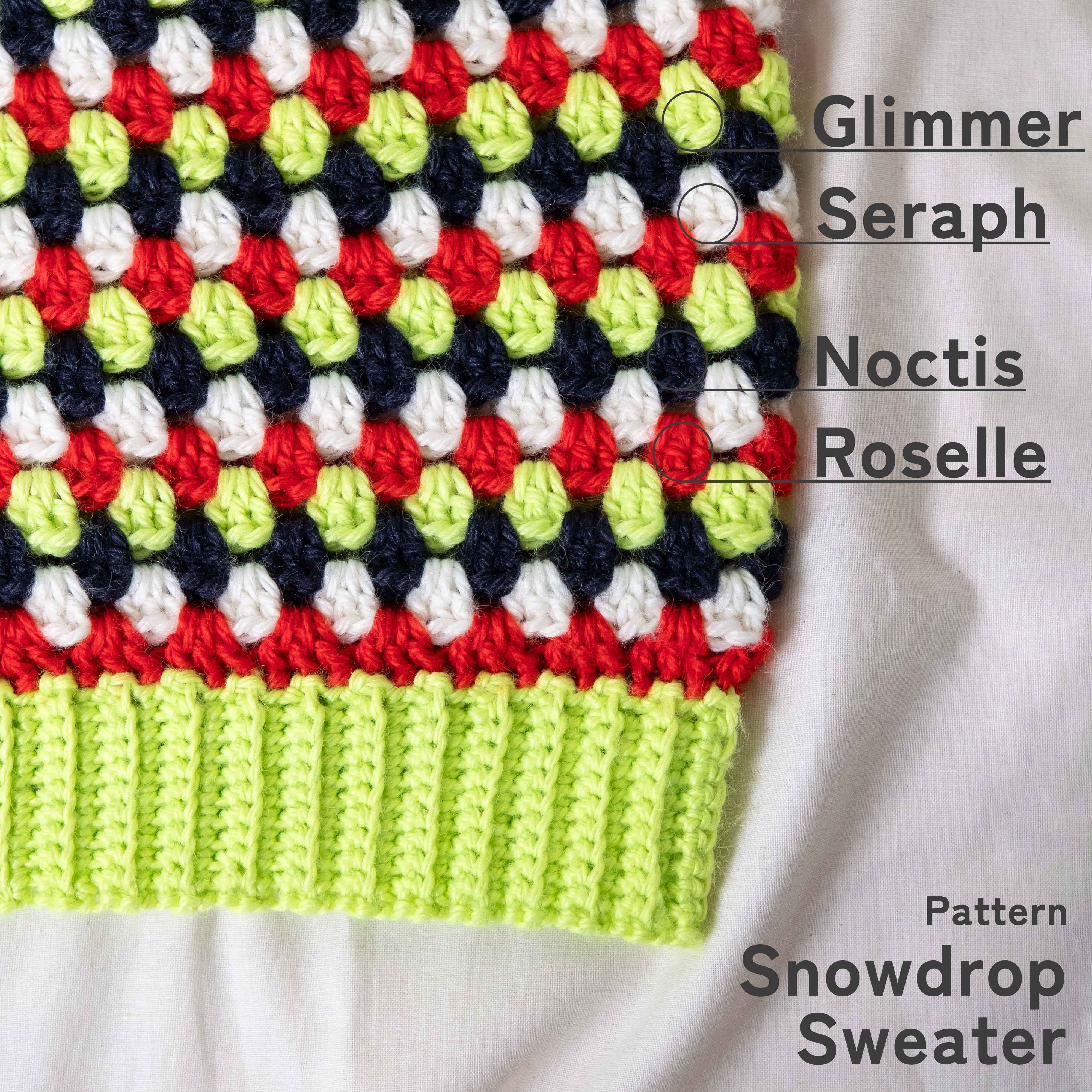 パターン】Snowdrop Sweater designed by 気分屋にっしぃ（スノー