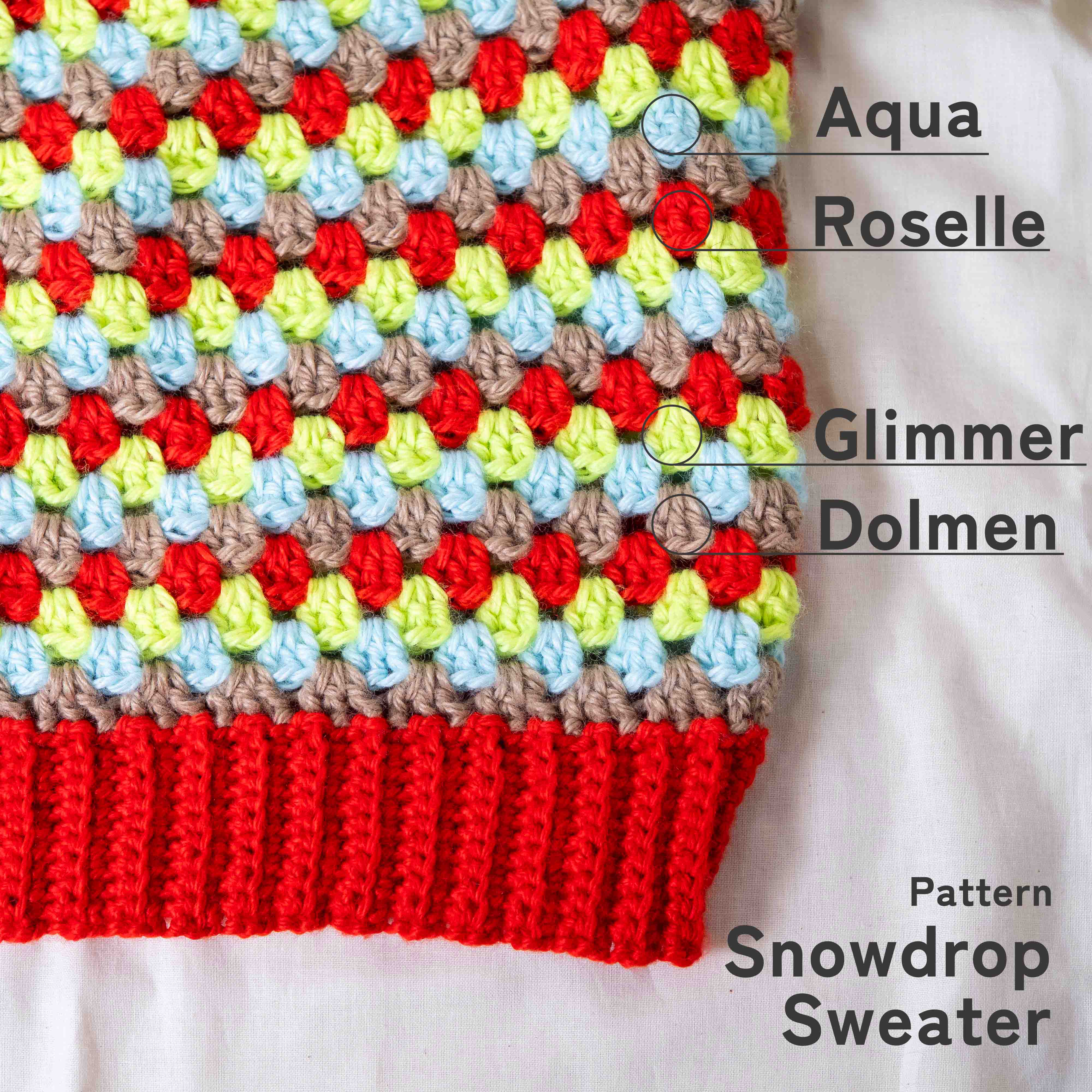 スノードロップページ パターン】Snowdrop Sweater designed by 気分屋にっしぃ（スノー
