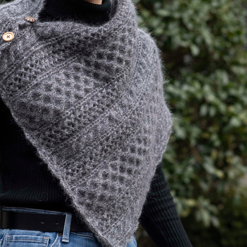 [Pattern] Fluffy 3-way shawl designed by Miho Ogura [PDF]