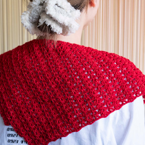 【🔺三角月間🔻】Fire Stringsで編む、Yuzuki Shawlセット