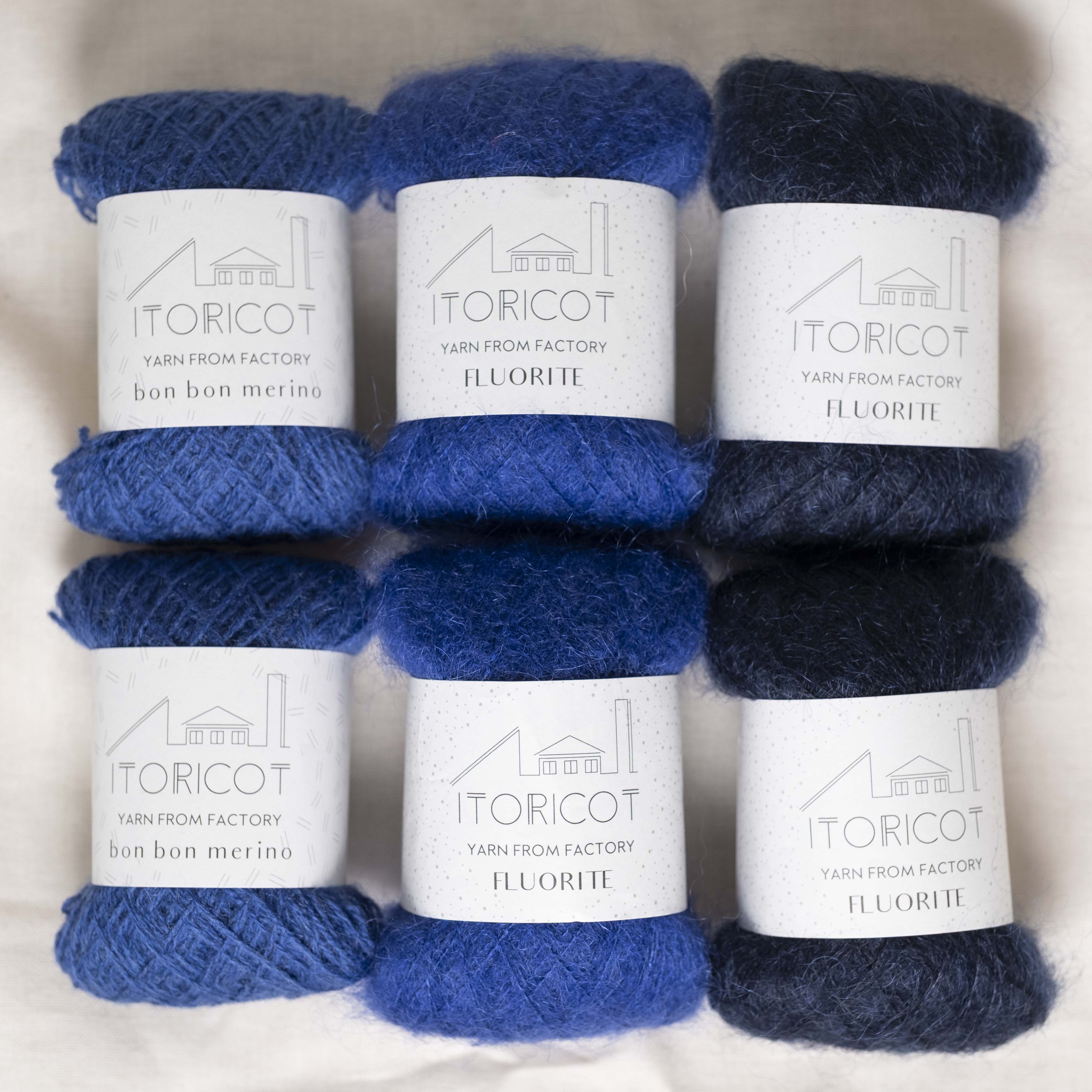 [Free Shawl Pattern] Blue Breeze [Set] (Let's knit blue)