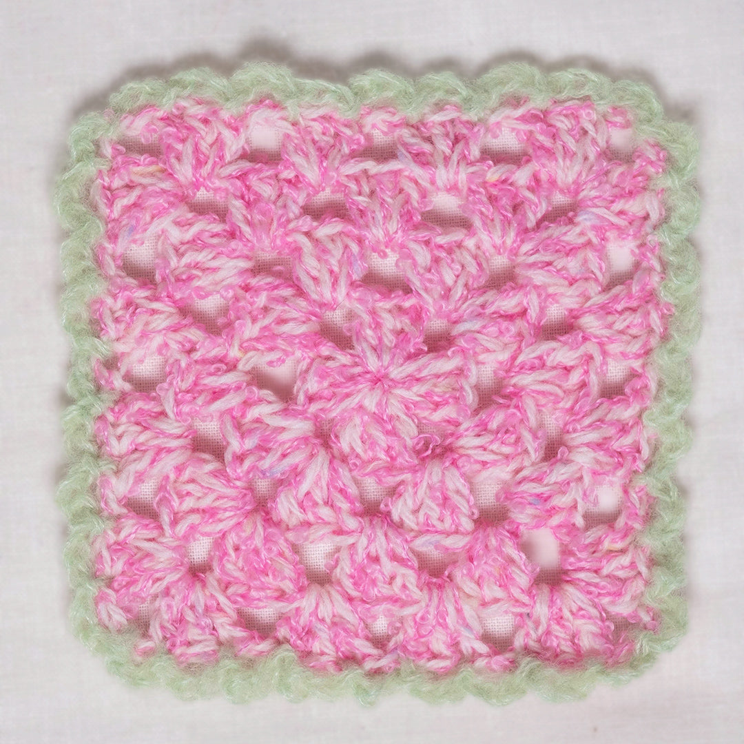 [Free Scrunchie Pattern] Peach [Set] (Let's crochet some fruit)