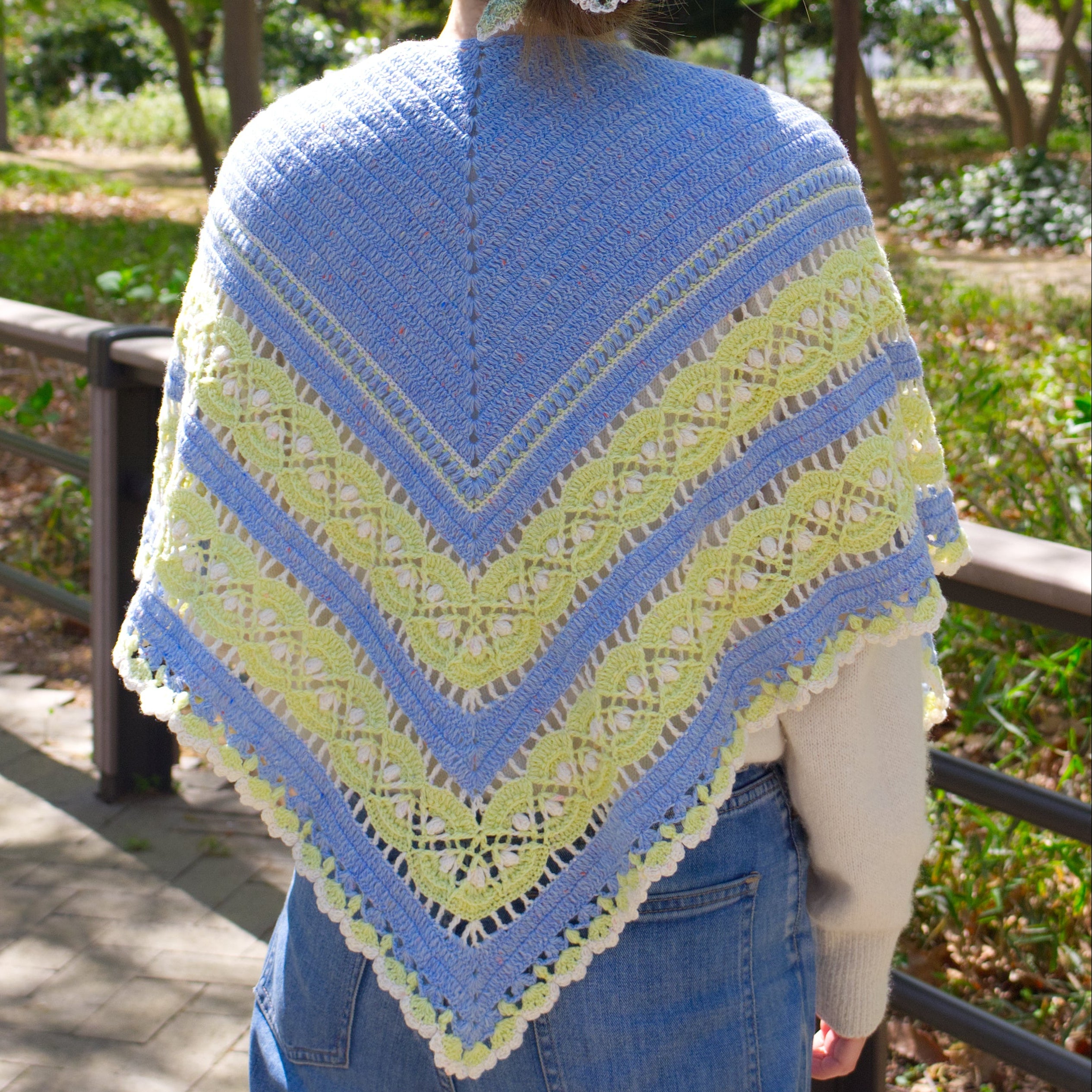 【パターン】Hiroka Shawl designed by 笠石あき（ヒロカショール）【PDF】
