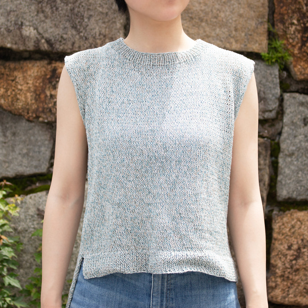 【パターン】Gardenia Sleeveless Knit designed by 気分屋にっしぃ（ガーデニア・スリーブレスニット）【PDF】【解説動画付き】
