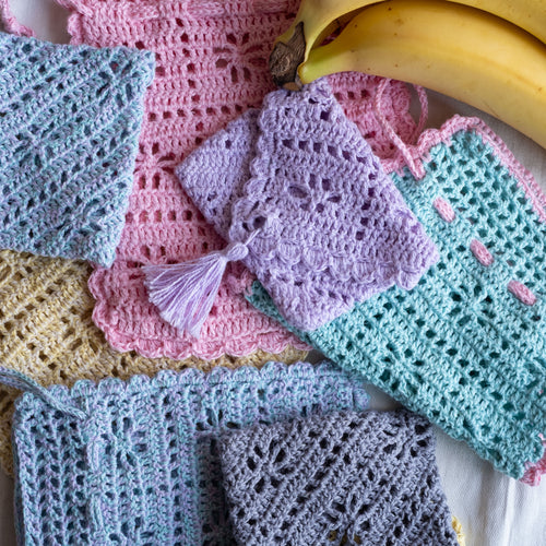 BANANA CLOTHで編むDaisy Pouch & Card Caseセット