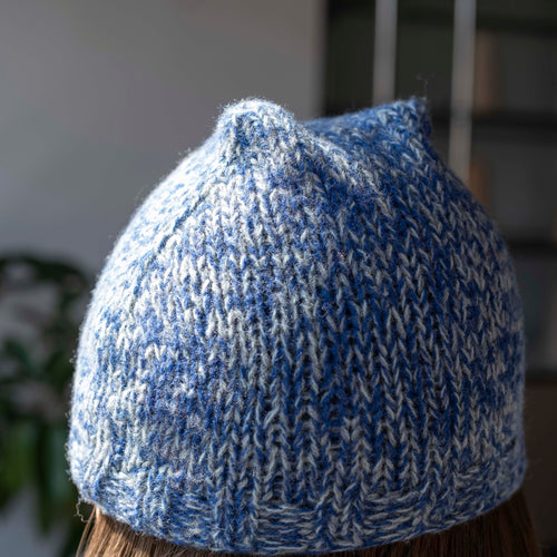 【🔺三角月間🔻】bon bon merino 小巻4個で編む、Twin Peak Beanieセット
