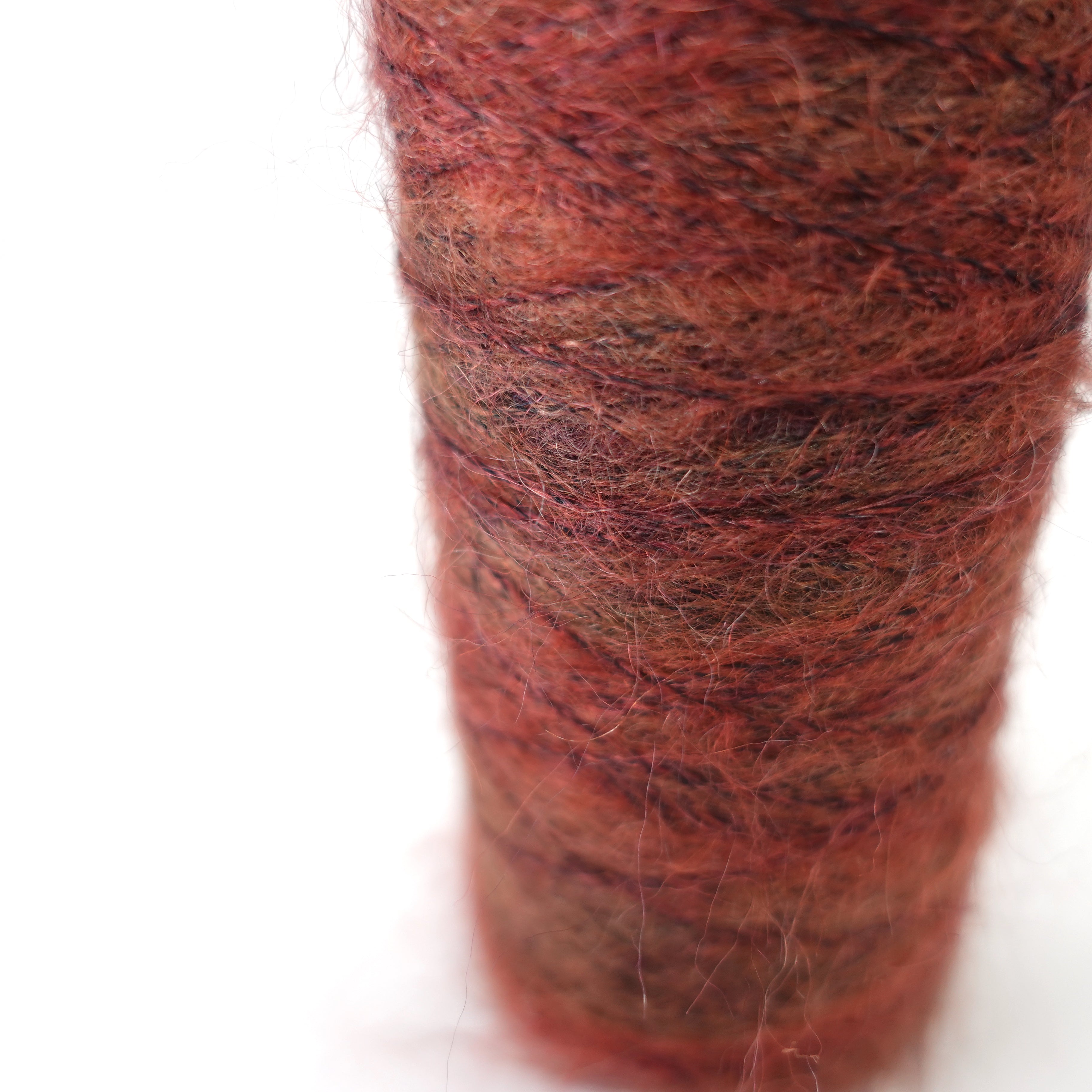 1/3 Gradient mohair - brown pink kasuri